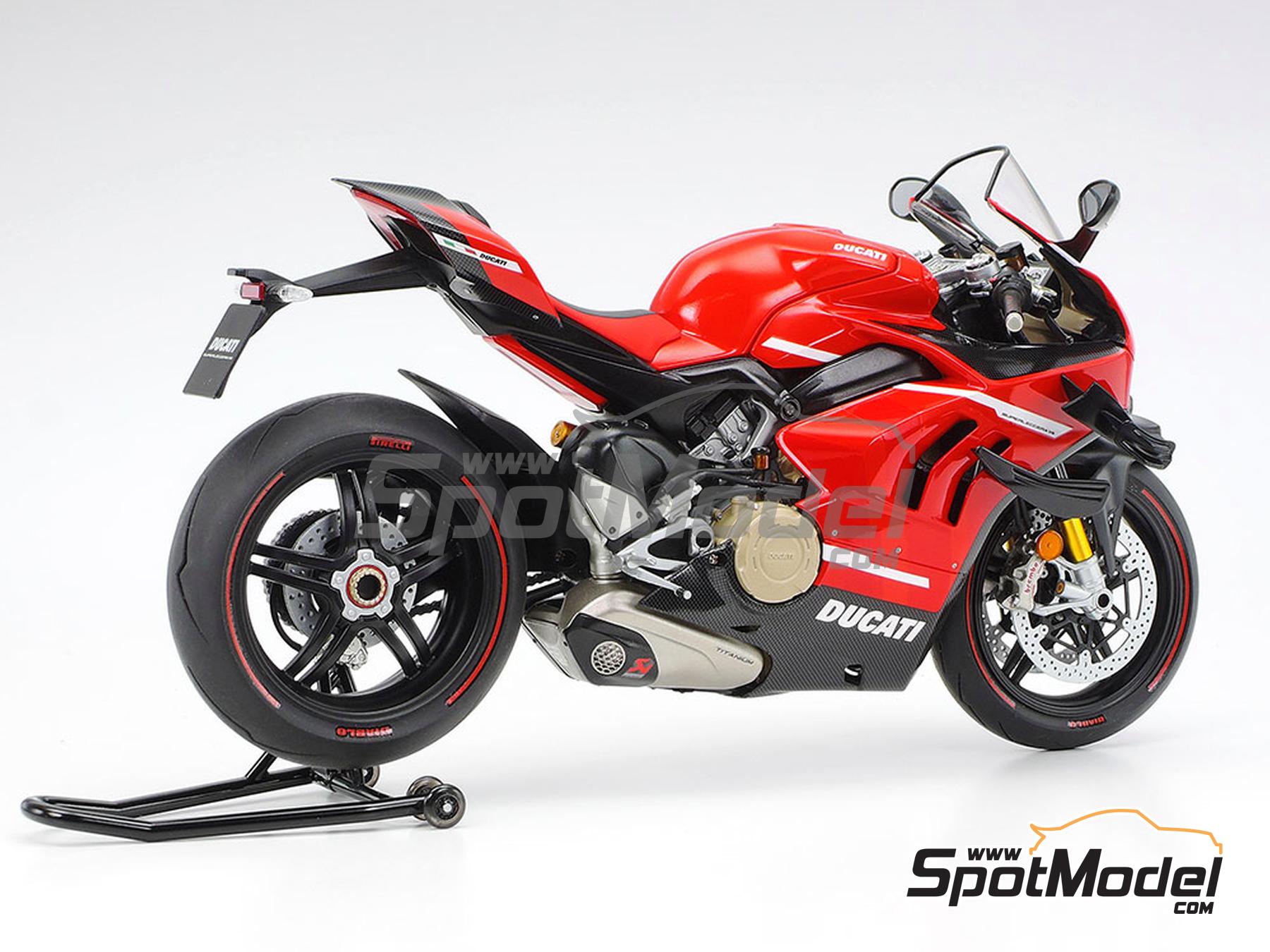 Image 12: Ducati Superleggera V4 | Motorbike scale model kit in 1/12 scale manufactured by Tamiya (ref. TAM14140, also 4950344141401 and 14140)