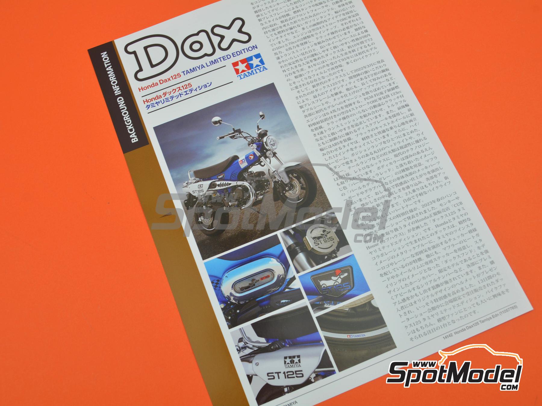 Tamiya 14142: Motorbike scale model kit 1/12 scale - Honda Dax 125