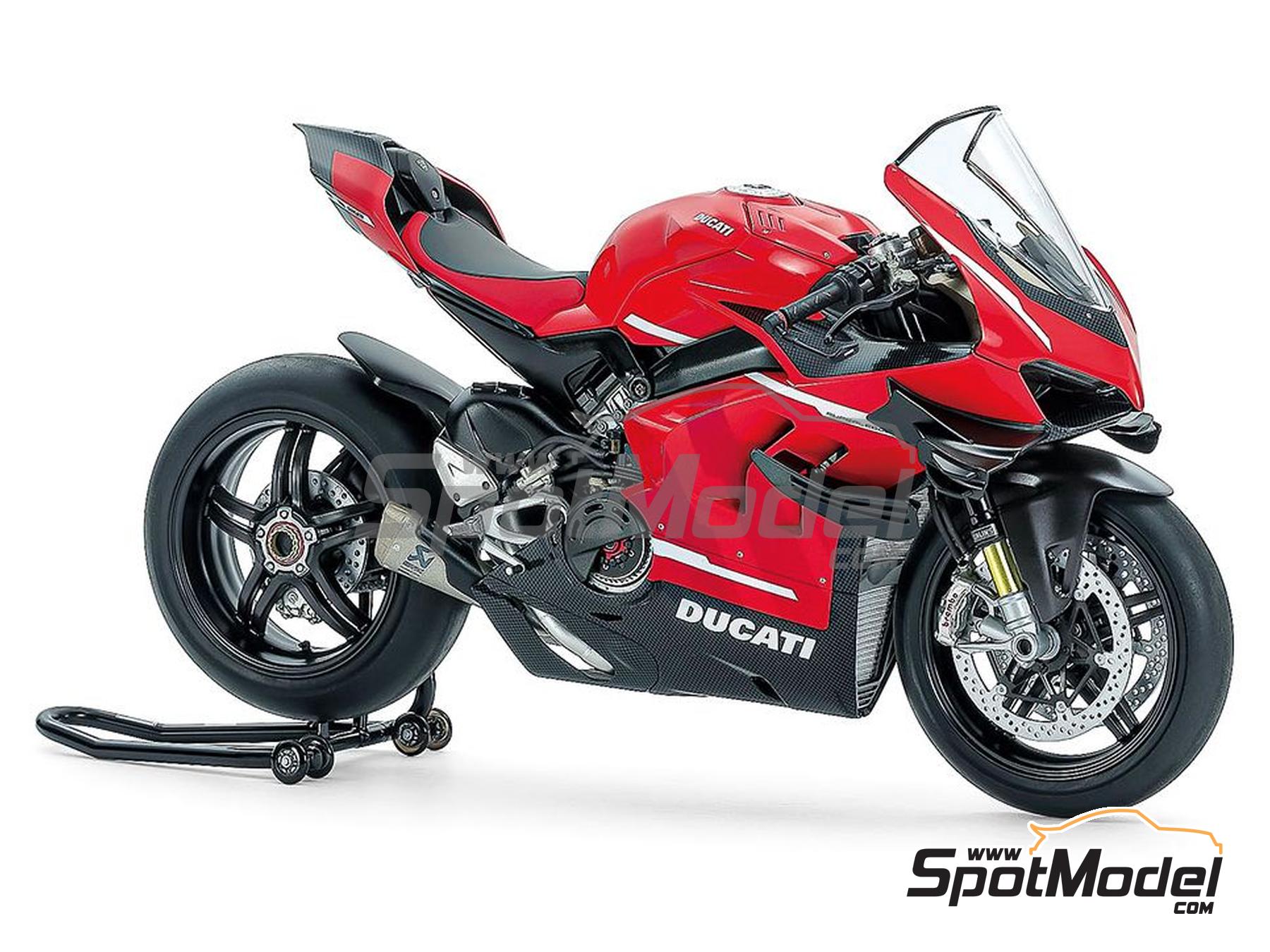 Image 1: Ducati Superleggera V4 with Racing Kit | Motorbike scale model kit in 1/12 scale manufactured by Tamiya (ref.&nbsp;TAM14143, also 4950344141432 and 14143)