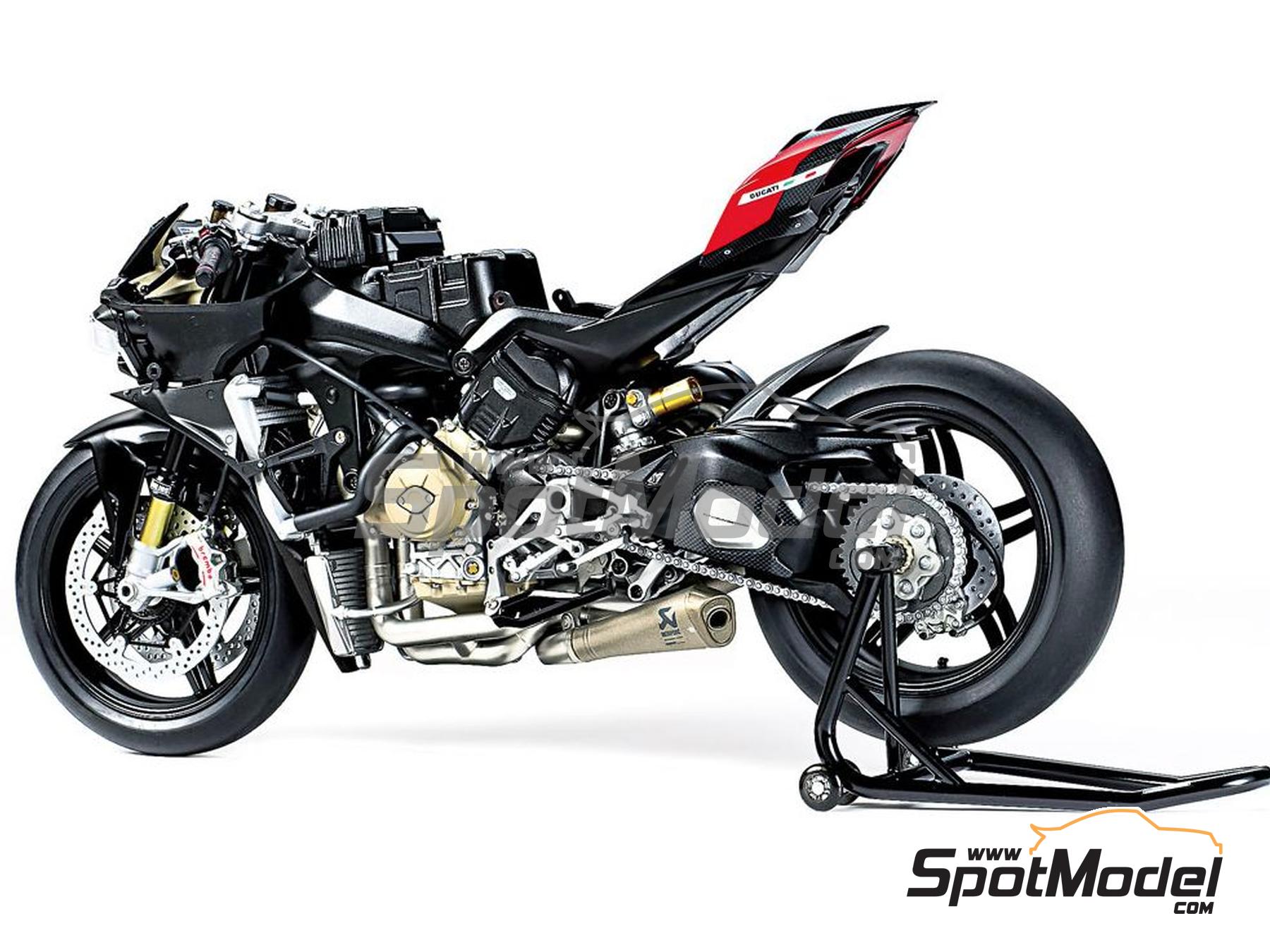 Image 5: Ducati Superleggera V4 with Racing Kit | Motorbike scale model kit in 1/12 scale manufactured by Tamiya (ref.&nbsp;TAM14143, also 4950344141432 and 14143)