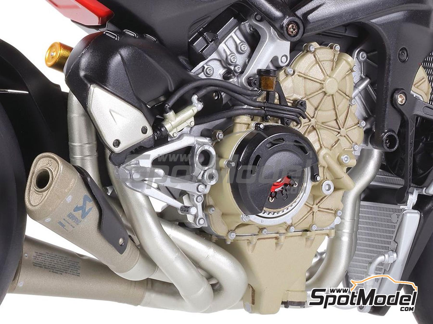 Image 6: Ducati Superleggera V4 with Racing Kit | Motorbike scale model kit in 1/12 scale manufactured by Tamiya (ref.&nbsp;TAM14143, also 4950344141432 and 14143)