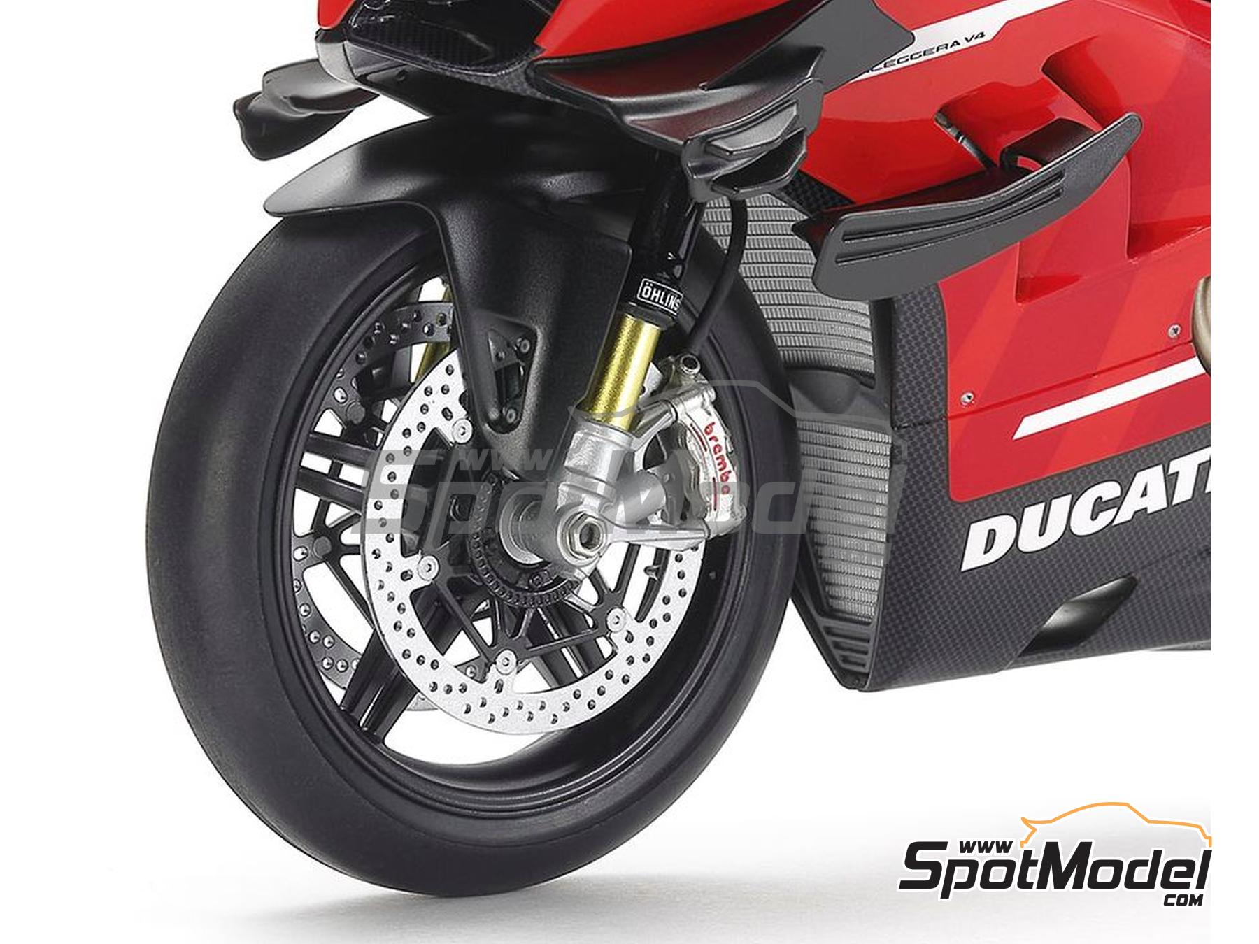 Image 7: Ducati Superleggera V4 with Racing Kit | Motorbike scale model kit in 1/12 scale manufactured by Tamiya (ref.&nbsp;TAM14143, also 4950344141432 and 14143)