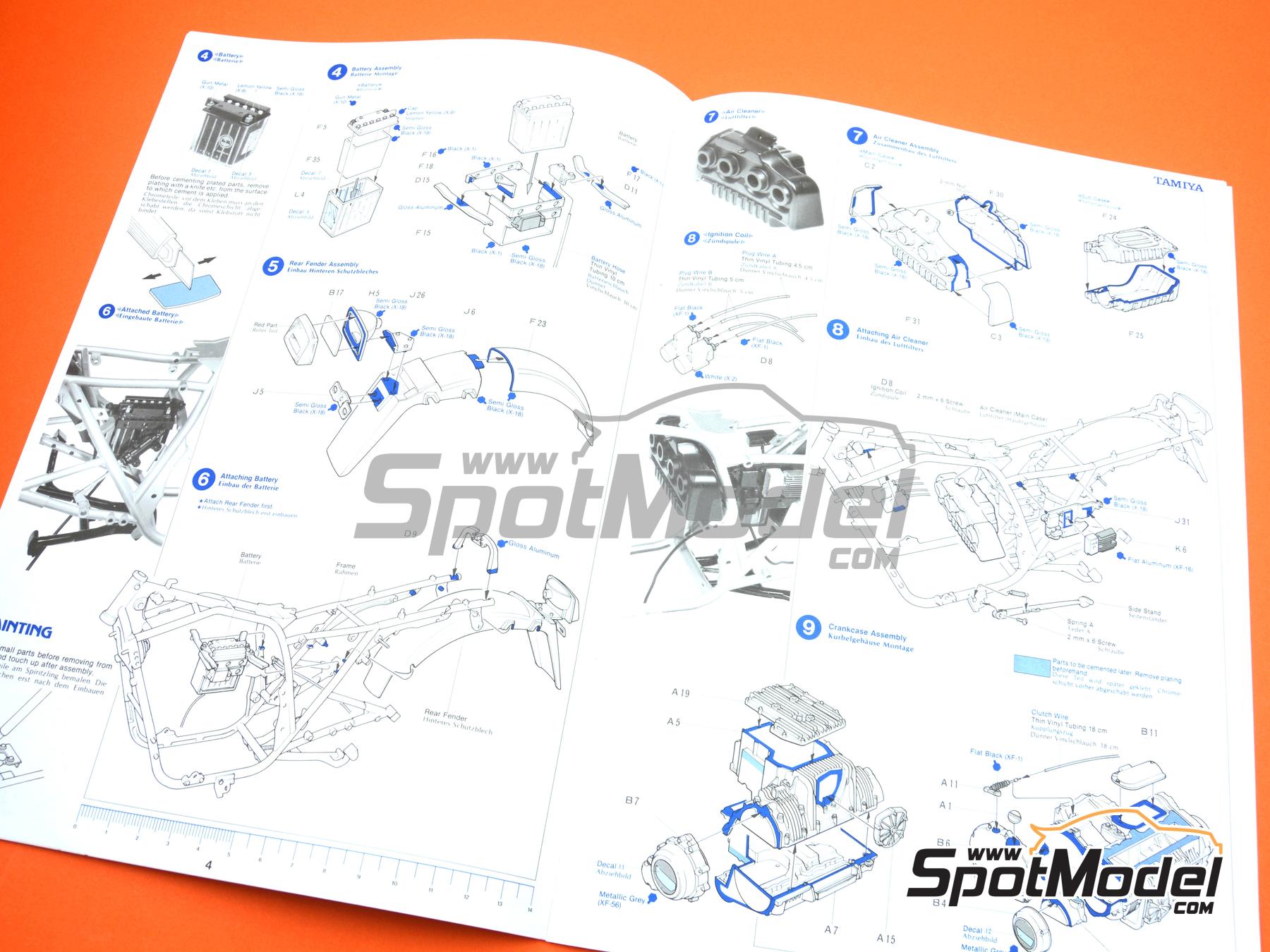 Image 14: Suzuki Katana GSX 1100S -  1981 | Motorbike scale model kit in 1/6 scale manufactured by Tamiya (ref.&nbsp;TAM16025, also 4950344160259 and 16025)