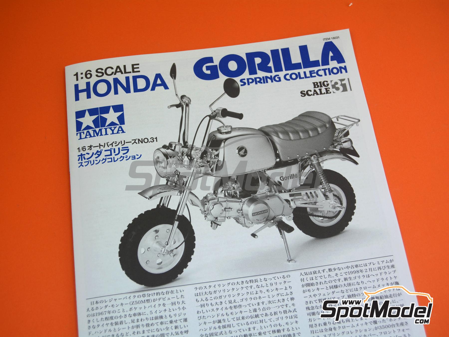 Tamiya 16031: Motorbike scale model kit 1/6 scale - Honda Gorilla