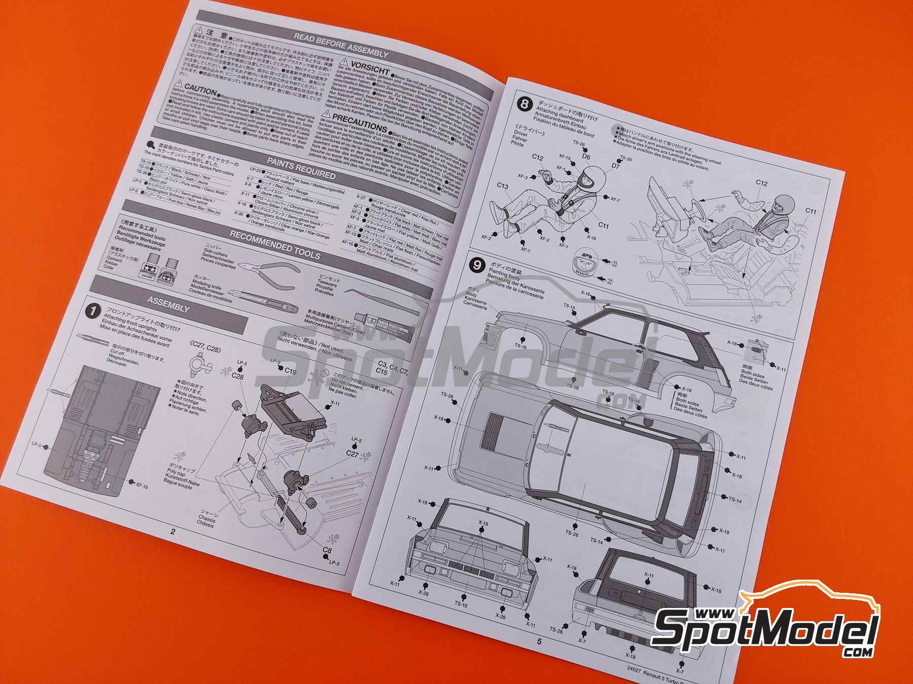 Image 3: Renault 5 Turbo Equipo Galtier Renault Sport patrocinado por Elf - Rally de Monte Carlo - Rallye Automobile de Monte-Carlo 1981 | Maqueta de coche en escala 1/24 fabricado por Tamiya (ref. TAM24027, tambien 24027)