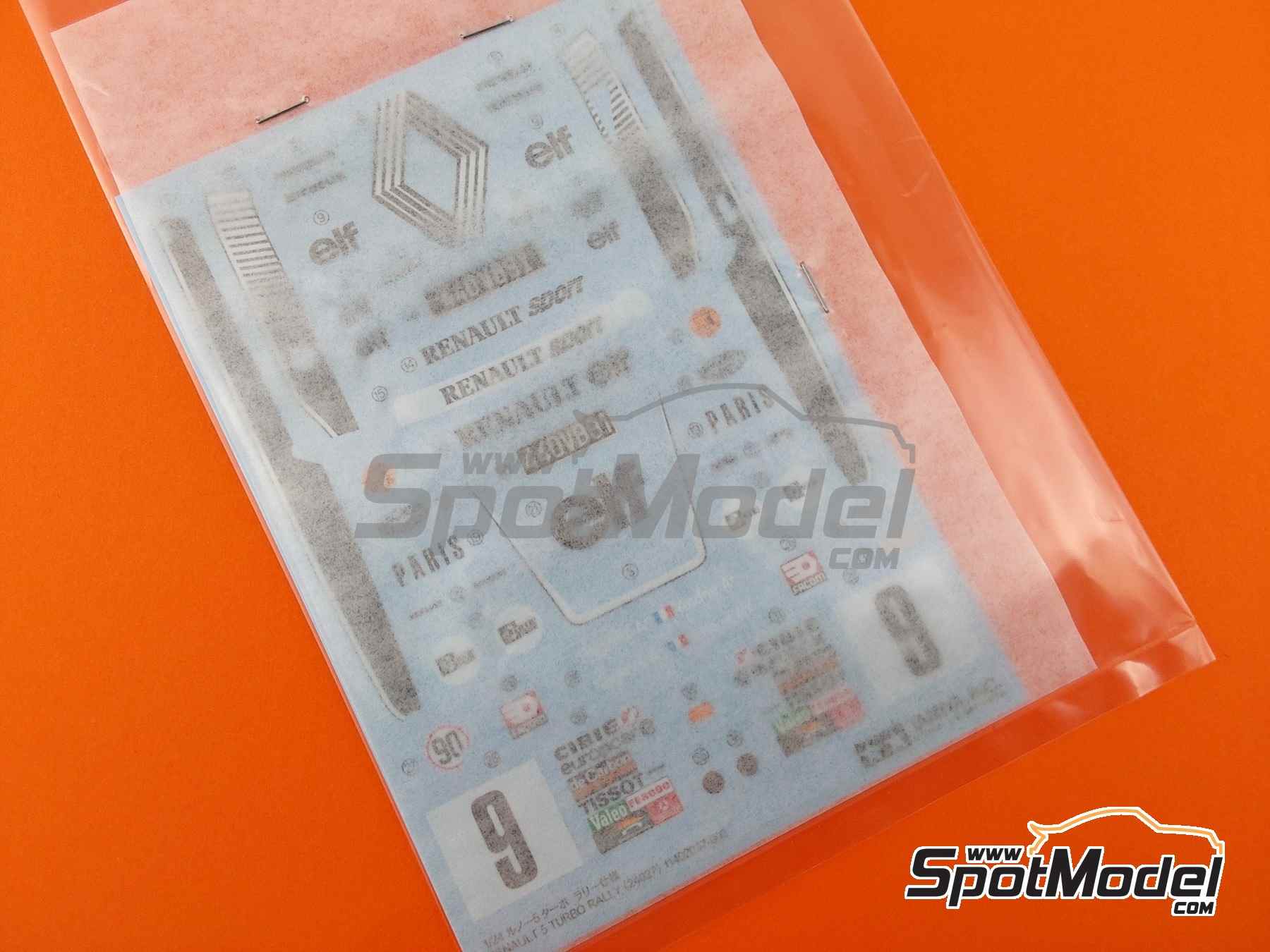 Image 16: Renault 5 Turbo Equipo Galtier Renault Sport patrocinado por Elf - Rally de Monte Carlo - Rallye Automobile de Monte-Carlo 1981 | Maqueta de coche en escala 1/24 fabricado por Tamiya (ref. TAM24027, tambien 24027)