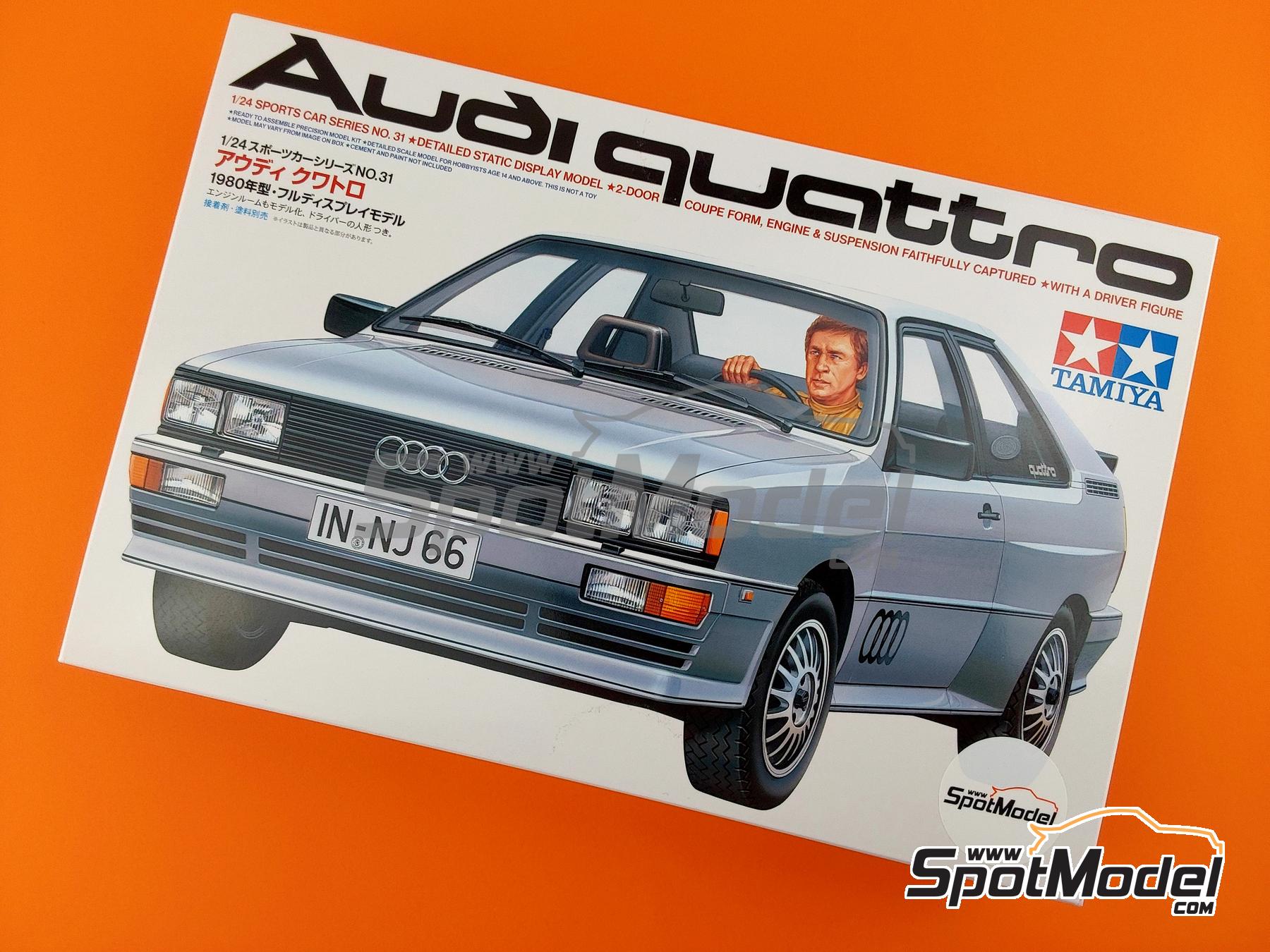 Image 2: Audi Quattro -  1980 | Car scale model kit in 1/24 scale manufactured by Tamiya (ref. TAM24031, also 4950344240319 and 24031)