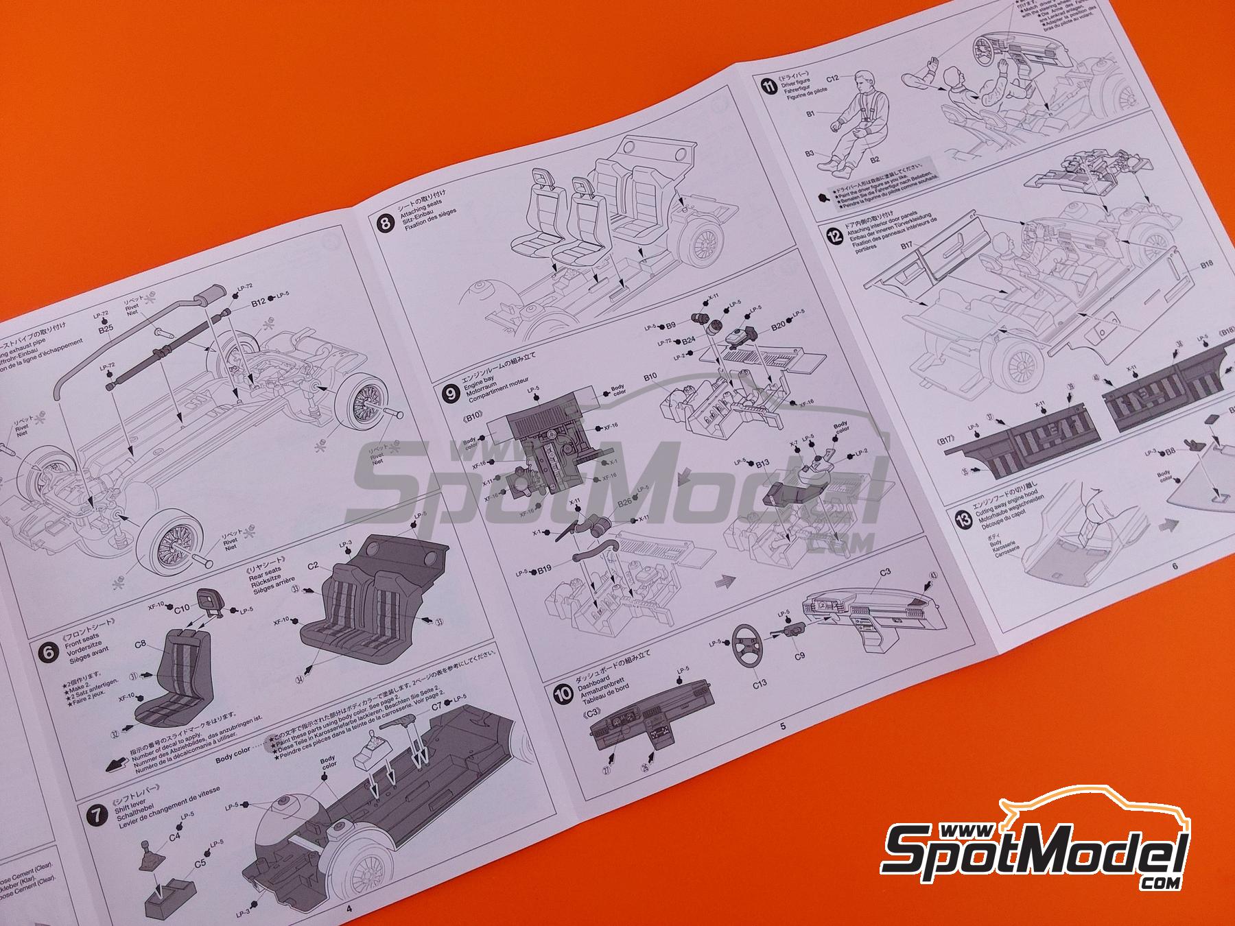 Image 5: Audi Quattro -  1980 | Car scale model kit in 1/24 scale manufactured by Tamiya (ref. TAM24031, also 4950344240319 and 24031)