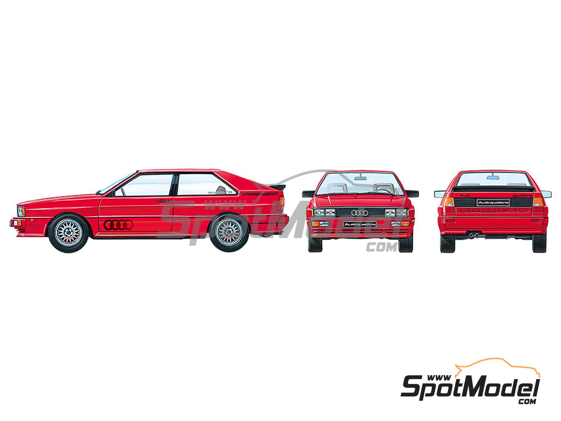 Image 23: Audi Quattro -  1980 | Car scale model kit in 1/24 scale manufactured by Tamiya (ref. TAM24031, also 4950344240319 and 24031)