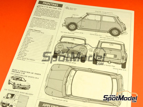 Image 4: Mini Morris Cooper 1275S Mk. 1 | Car scale model kit in 1/24 scale manufactured by Tamiya (ref.&nbsp;TAM24039, also 4950344995110 and 24039)