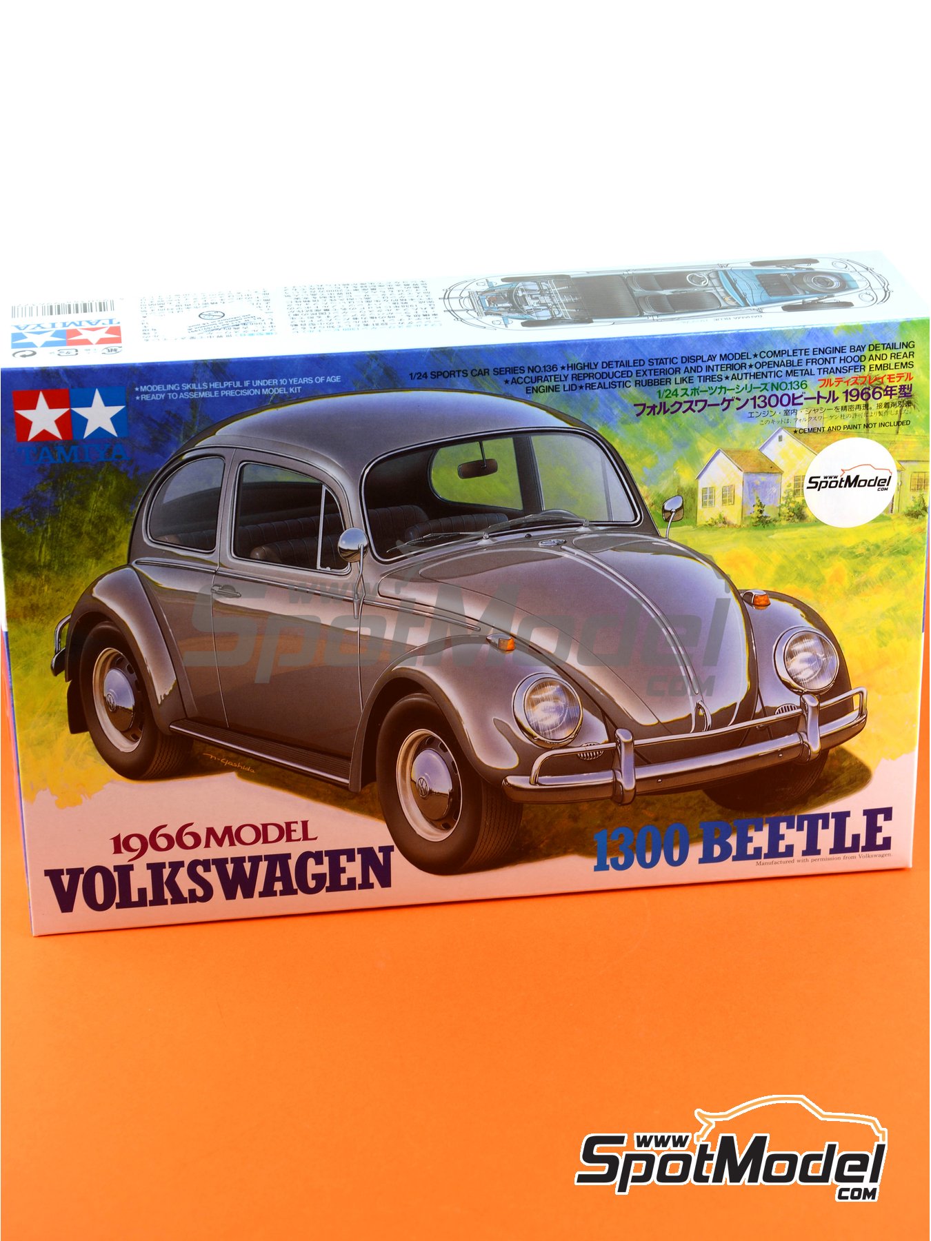 Tamiya 300024136 1:24 Volkswagen Beetle 1300 1966 