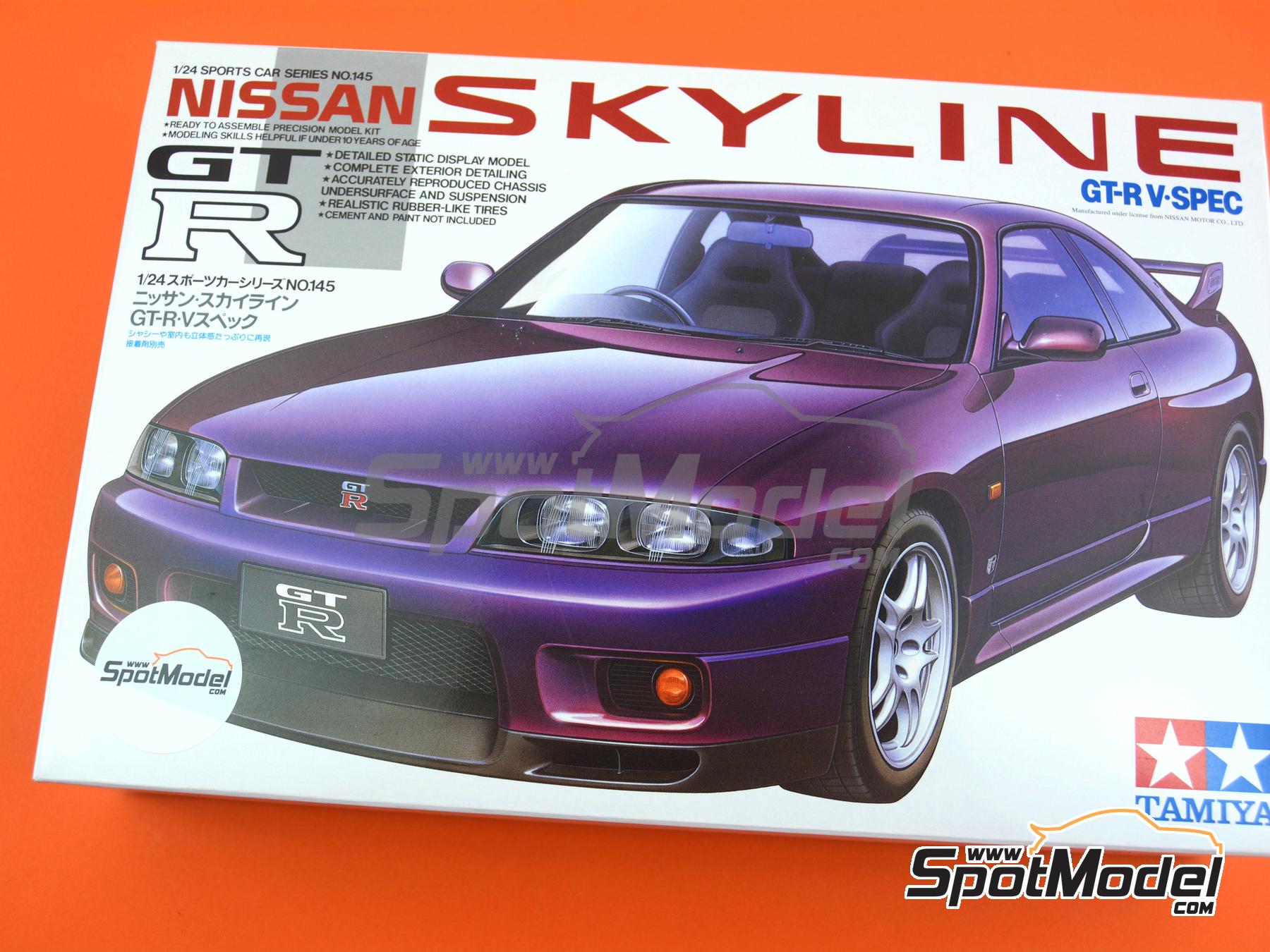 Image 5: Nissan Skyline (R33) GT-R V Spec | Car scale model kit in 1/24 scale manufactured by Tamiya (ref.&nbsp;TAM24145, also 4950344995219 and 24145)