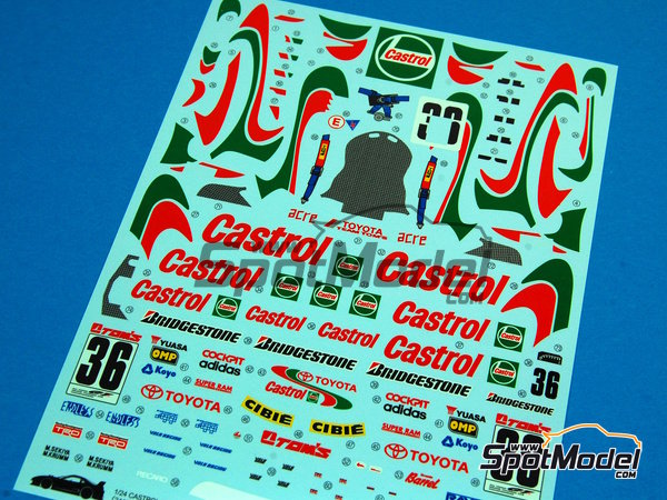 Image 4: Toyota Supra GT Equipo Tom's patrocinado por Castrol - Campeonato Japones de GTs (JGTC) 1995 | Maqueta de coche en escala&nbsp;1/24 fabricado por Tamiya (ref.&nbsp;TAM24163, tambien 4950344992560 y 24163)