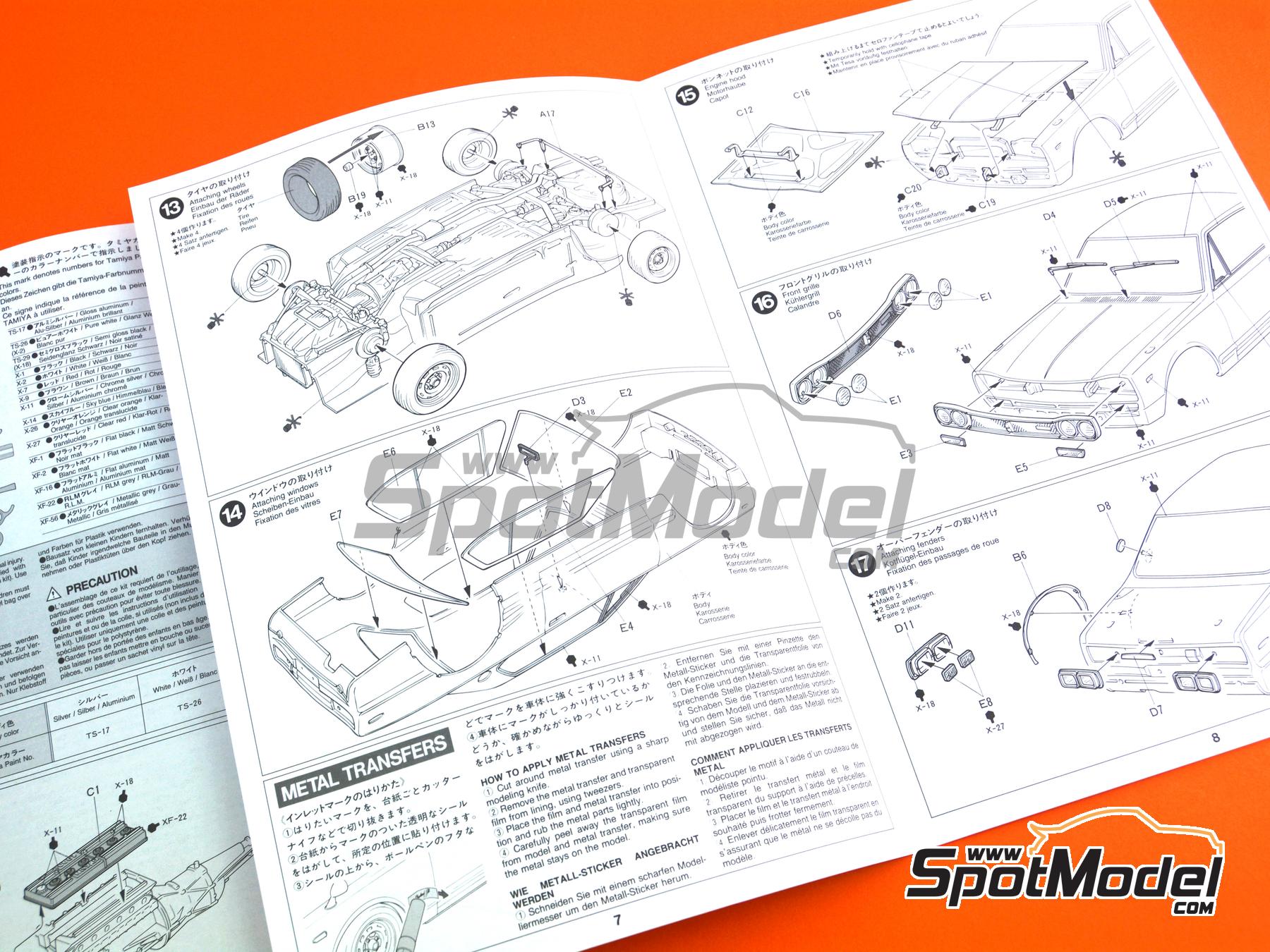 Tamiya 24194: Car scale model kit 1/24 scale - Nissan Skyline 2000