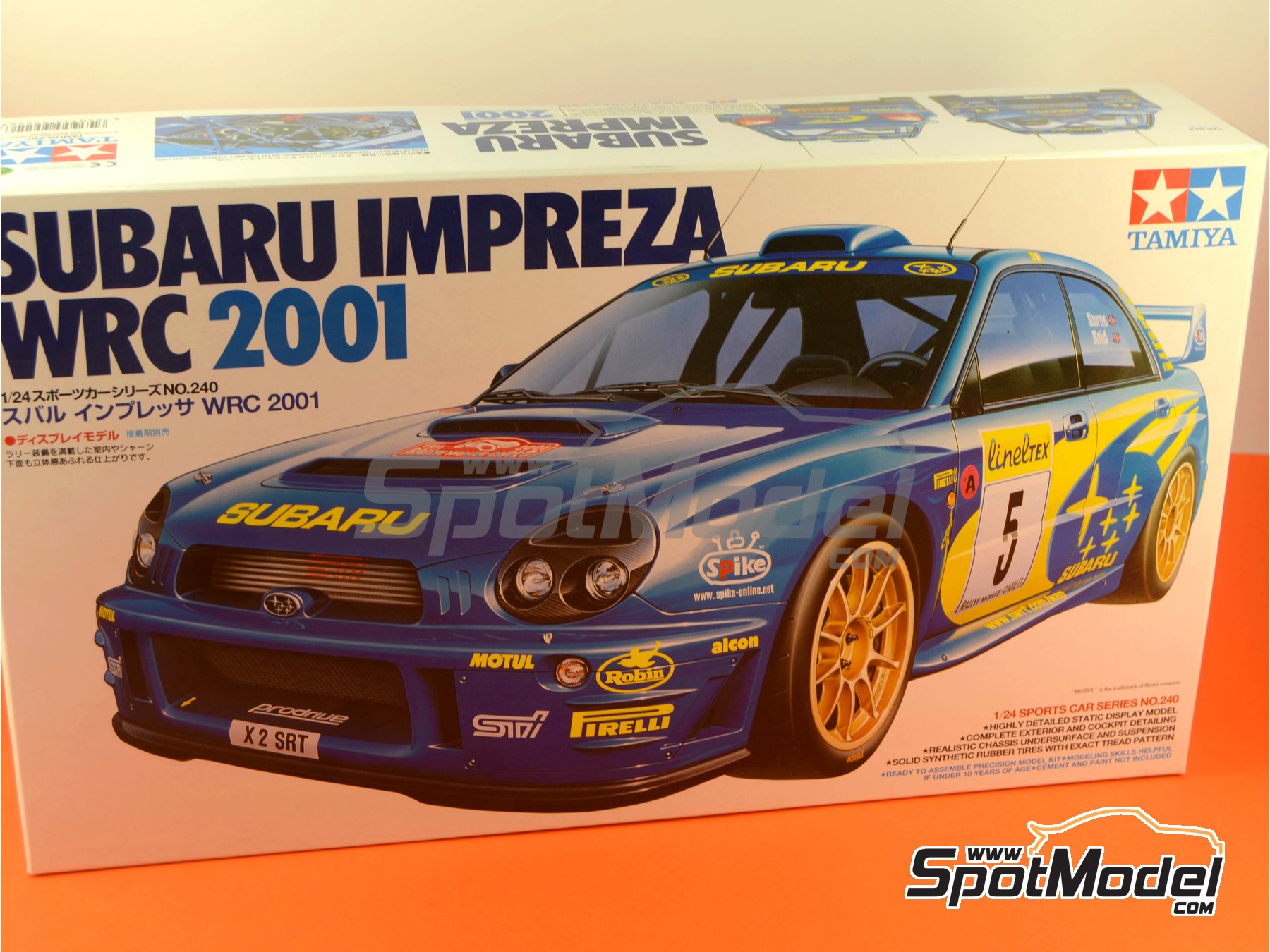 Image 20: Subaru Impreza WRC Subaru World Rally Team - Monte Carlo Rally - Rallye Automobile de Monte-Carlo 2001 | Car scale model kit in 1/24 scale manufactured by Tamiya (ref.&nbsp;TAM24240, also 4950344992263 and 24240)