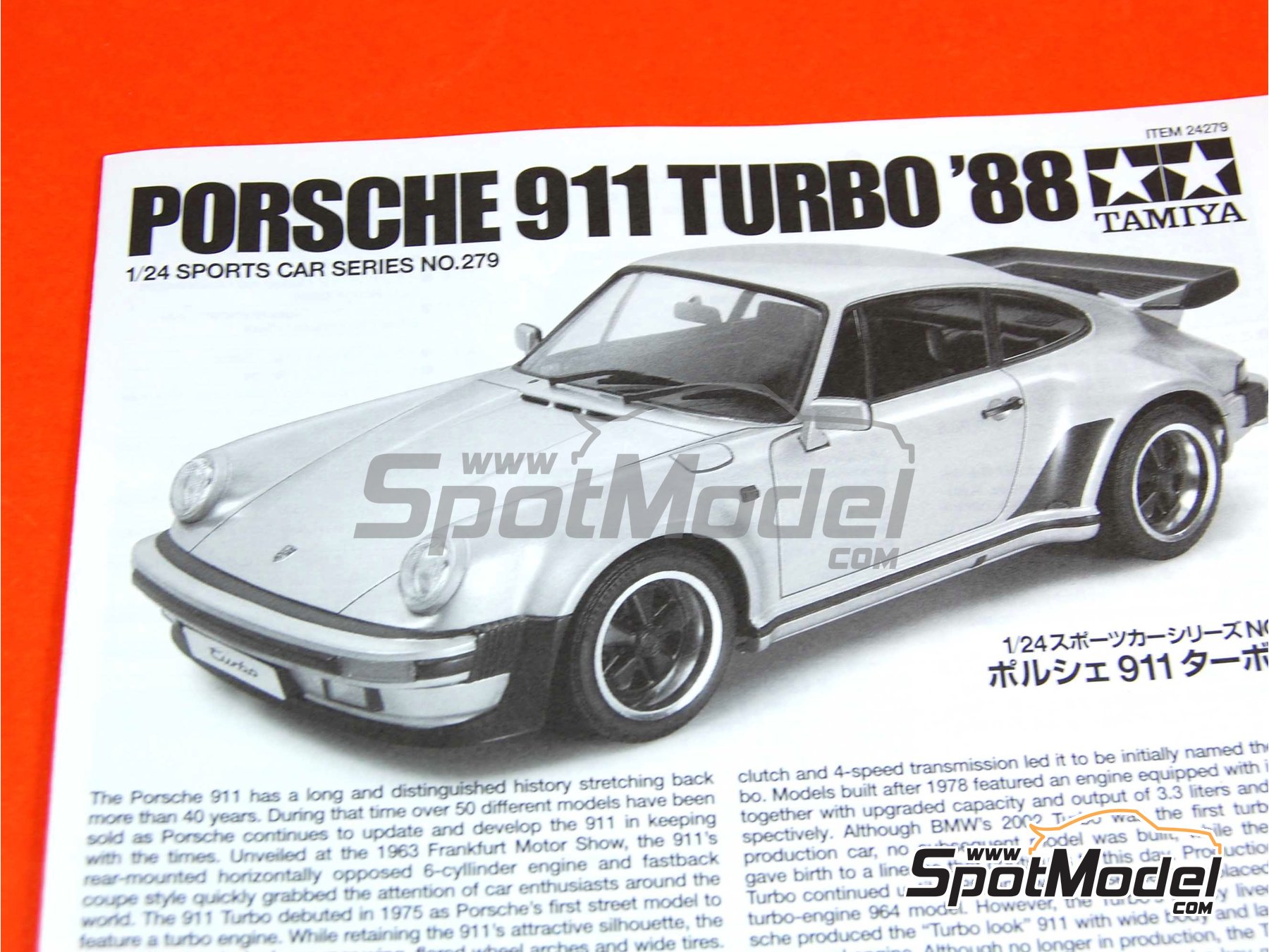 Tamiya 24279 Porsche 911 Turbo 1988 1/24 Scale Kit for sale online 