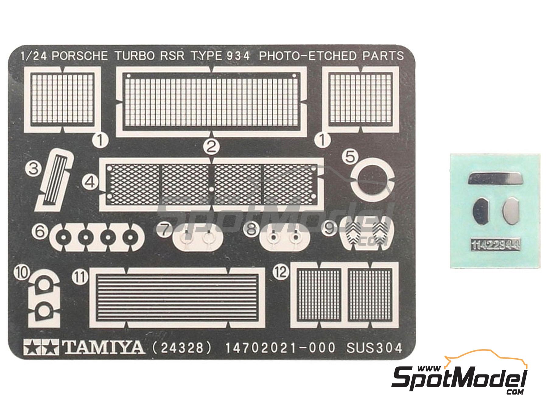 Image 18: Porsche 934 Turbo RSR Group 4 Kremer Racing Team sponsored by Vaillant - German Racing GTs Championship 1976 | Car scale model kit in 1/24 scale manufactured by Tamiya (ref.&nbsp;TAM24334, also 4950344243341 and 24334)
