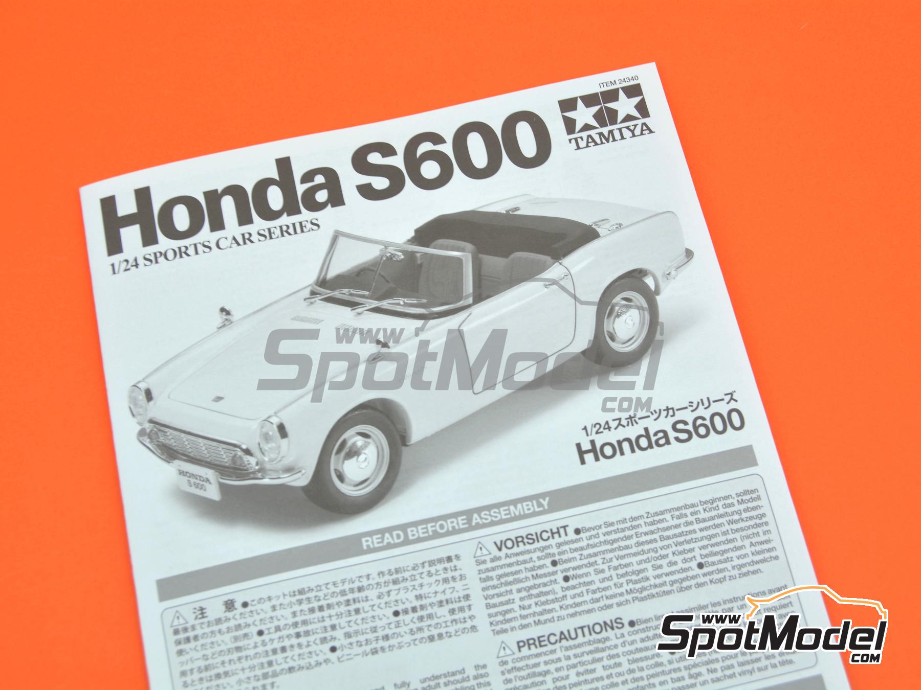 Tamiya 24340: Car scale model kit 1/24 scale - Honda S600 (ref