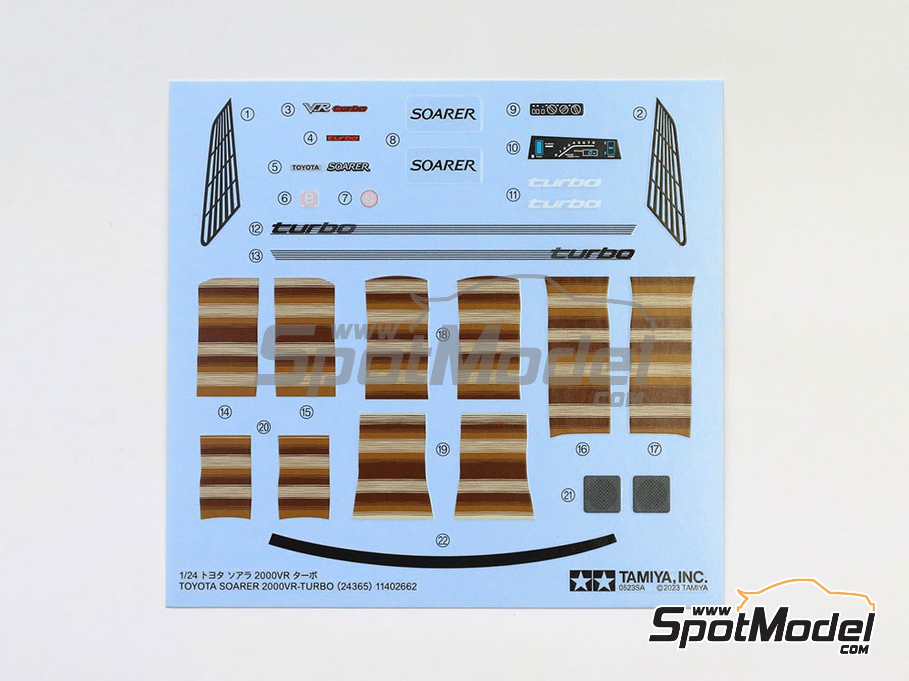 Image 3: Toyota Soarer 2000VR-Turbo | Car scale model kit in 1/24 scale manufactured by Tamiya (ref.&nbsp;TAM24365, also 4950344243655 and 24365)