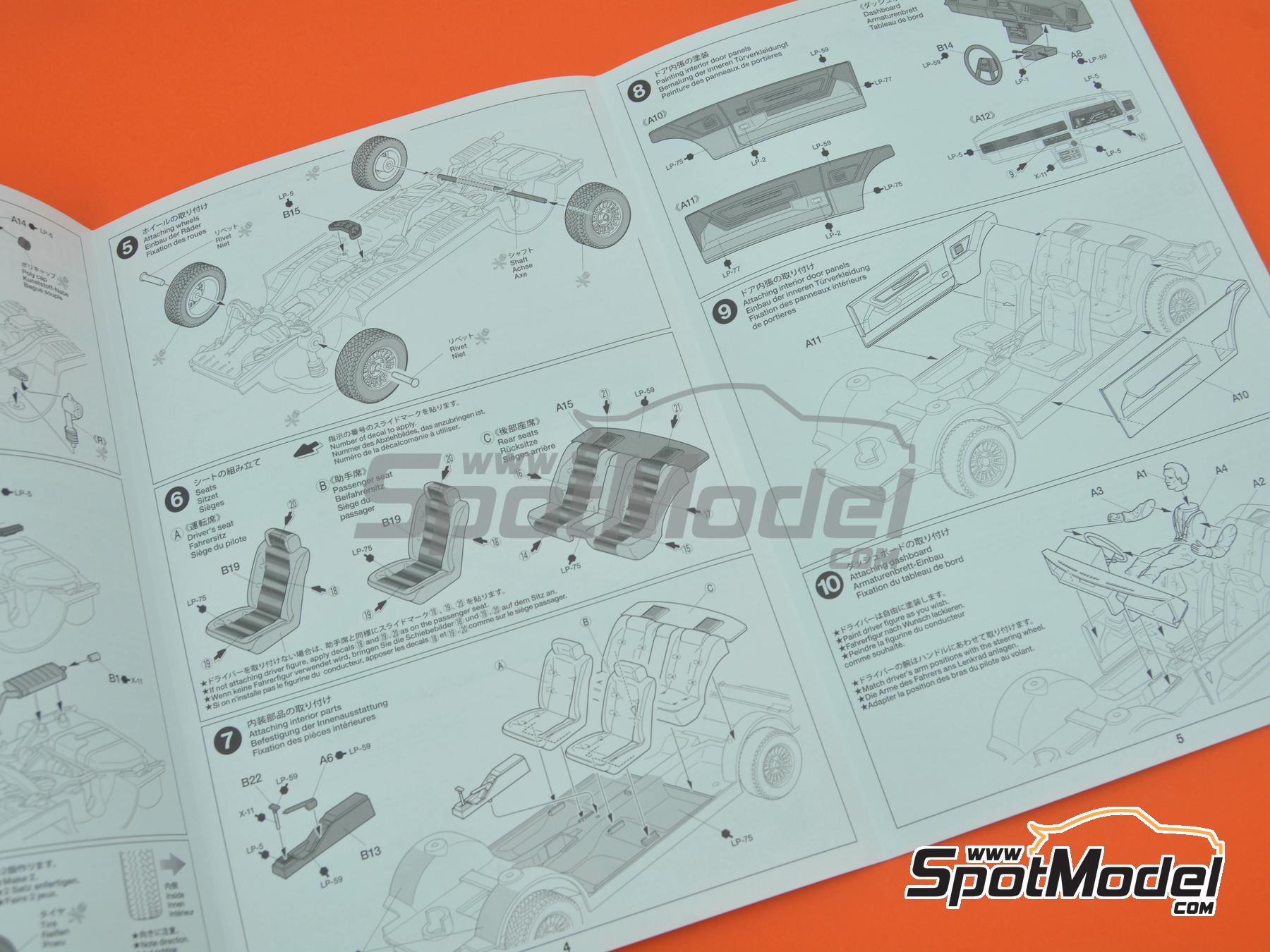 Image 15: Toyota Soarer 2000VR-Turbo | Car scale model kit in 1/24 scale manufactured by Tamiya (ref.&nbsp;TAM24365, also 4950344243655 and 24365)