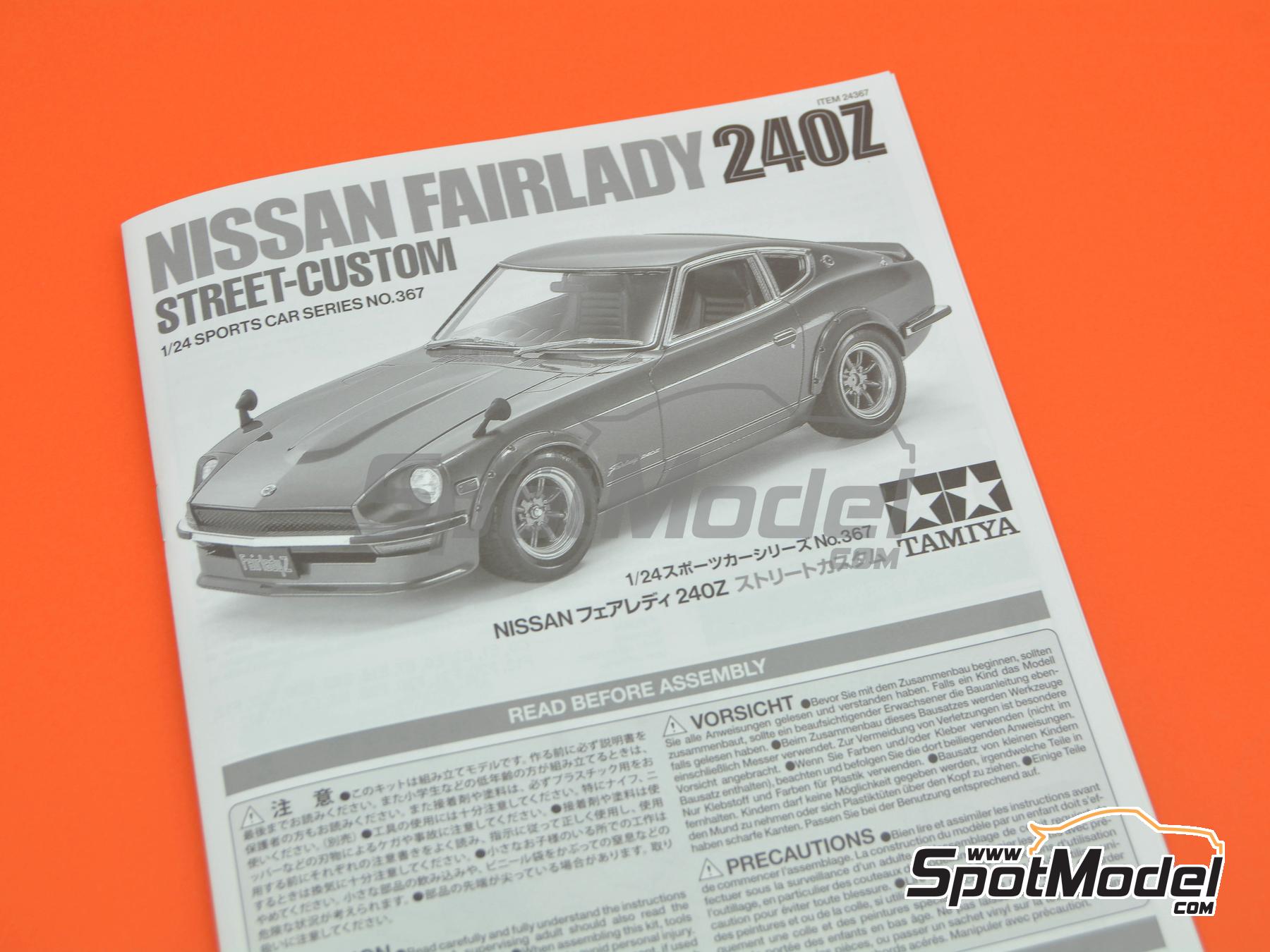 Image 21: Nissan Fairlady 240Z Street Custom | Car scale model kit in 1/24 scale manufactured by Tamiya (ref.&nbsp;TAM24367, also 4950344243679 and 24367)