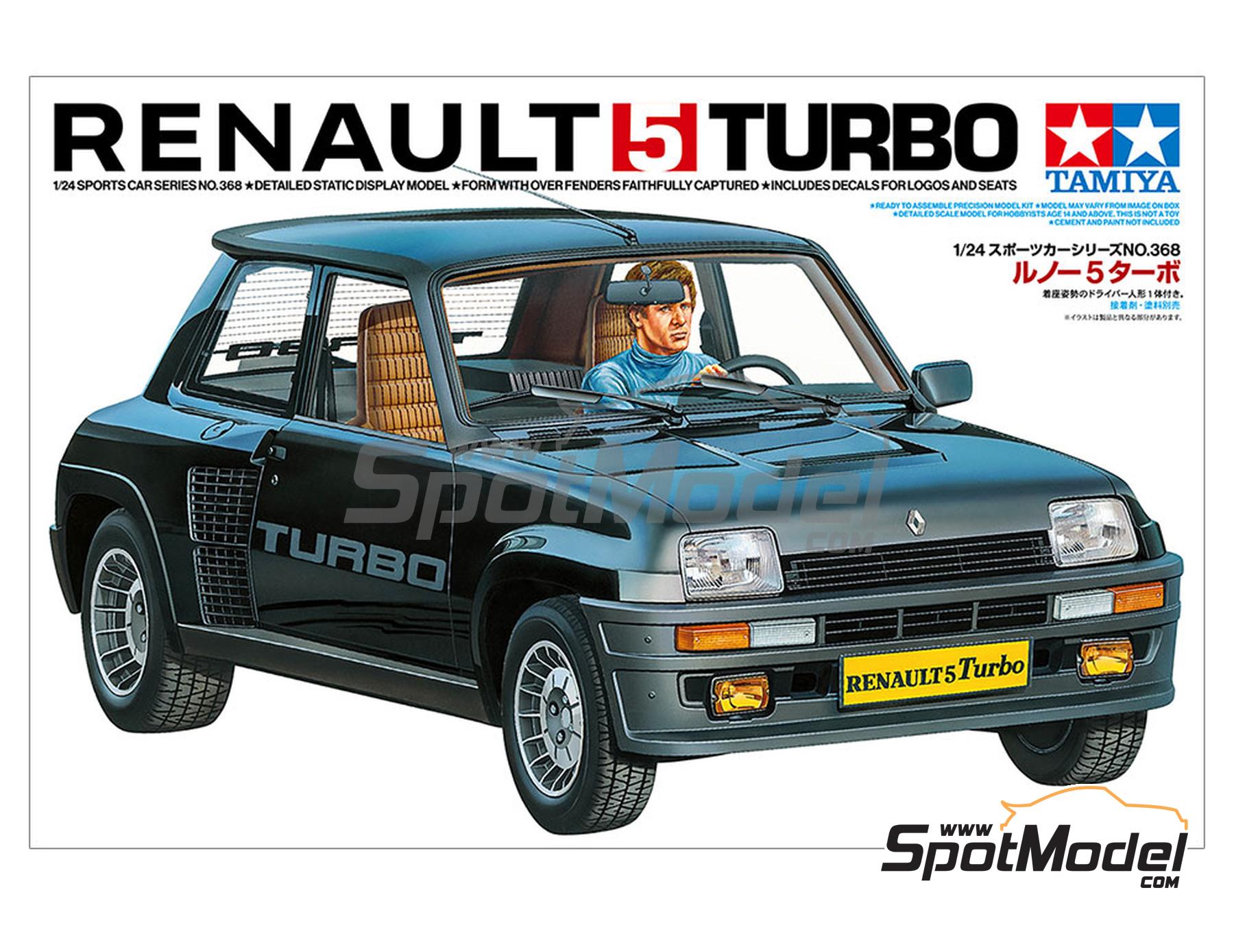 Image 2: Renault 5 Turbo | Car scale model kit in 1/24 scale manufactured by Tamiya (ref.&nbsp;TAM24368, also 4950344243686 and 24368)
