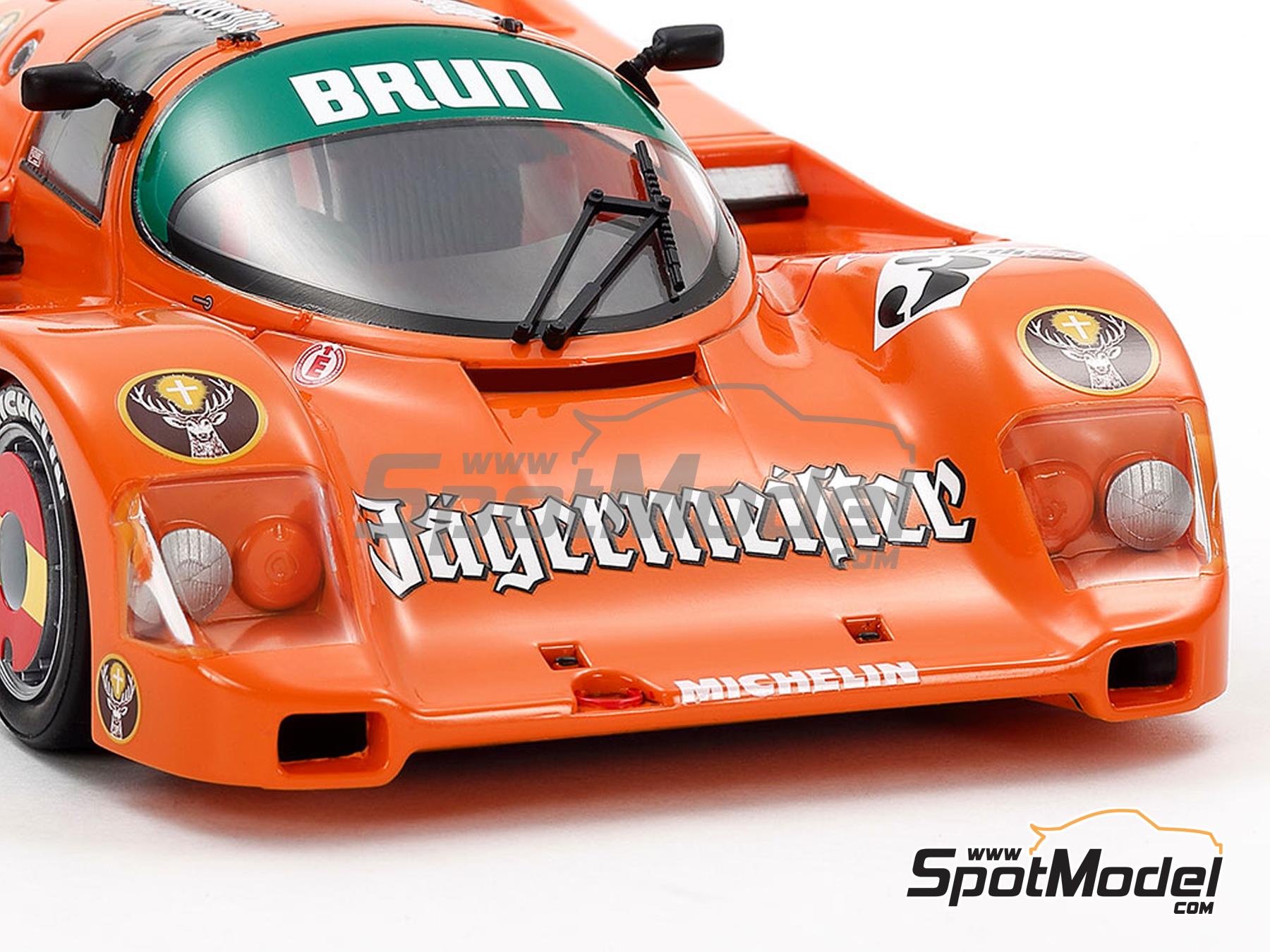 Image 4: Porsche 962C Equipo Brun Motorsport patrocinado por J&auml;germeister - 200 Millas de Norisring 1987 | Maqueta de coche en escala&nbsp;1/24 fabricado por Tamiya (ref.&nbsp;TAM24372, tambien 4950344243723 y 24372)