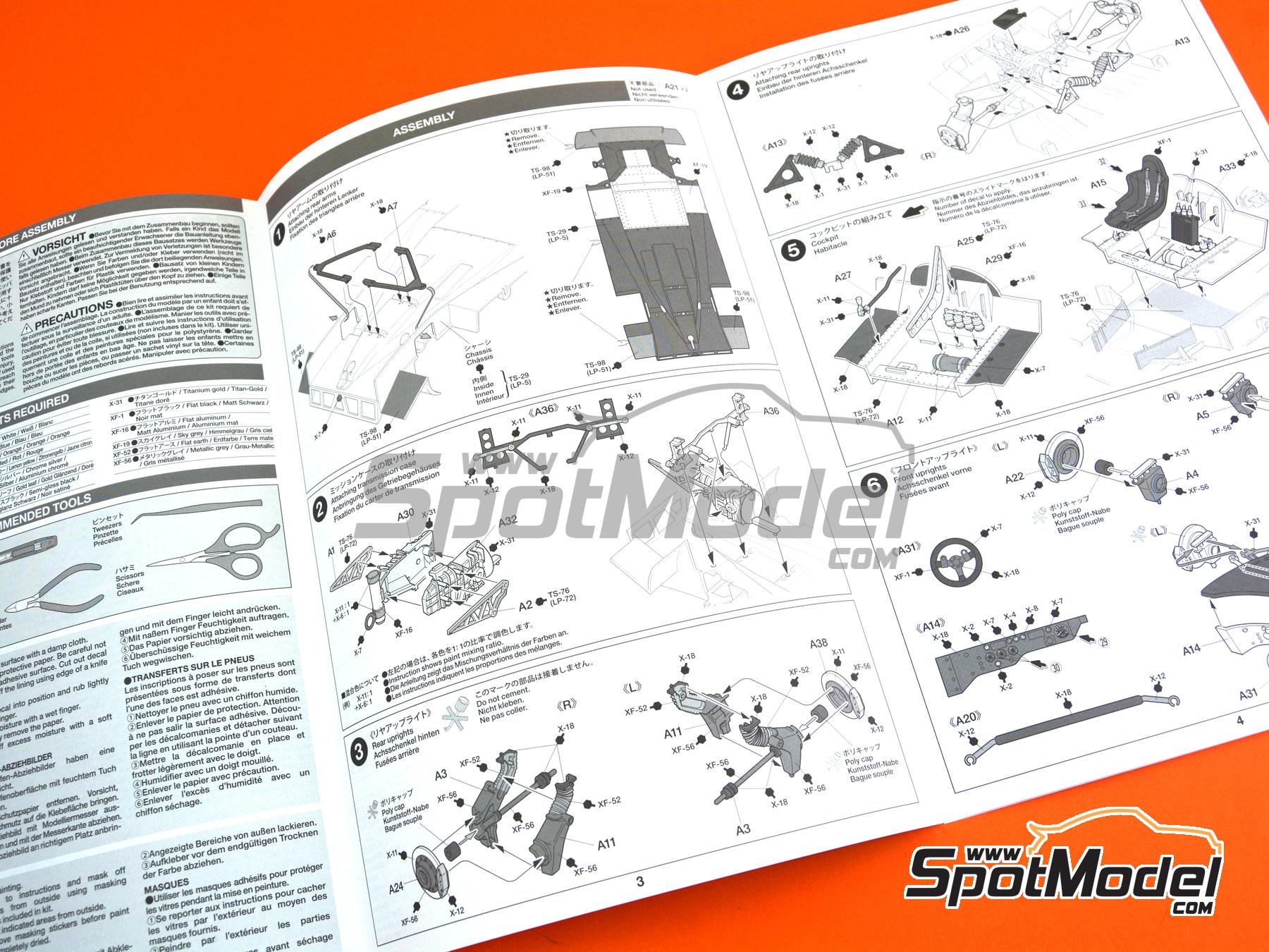 Image 9: Porsche 962C Equipo Brun Motorsport patrocinado por J&auml;germeister - 200 Millas de Norisring 1987 | Maqueta de coche en escala&nbsp;1/24 fabricado por Tamiya (ref.&nbsp;TAM24372, tambien 4950344243723 y 24372)