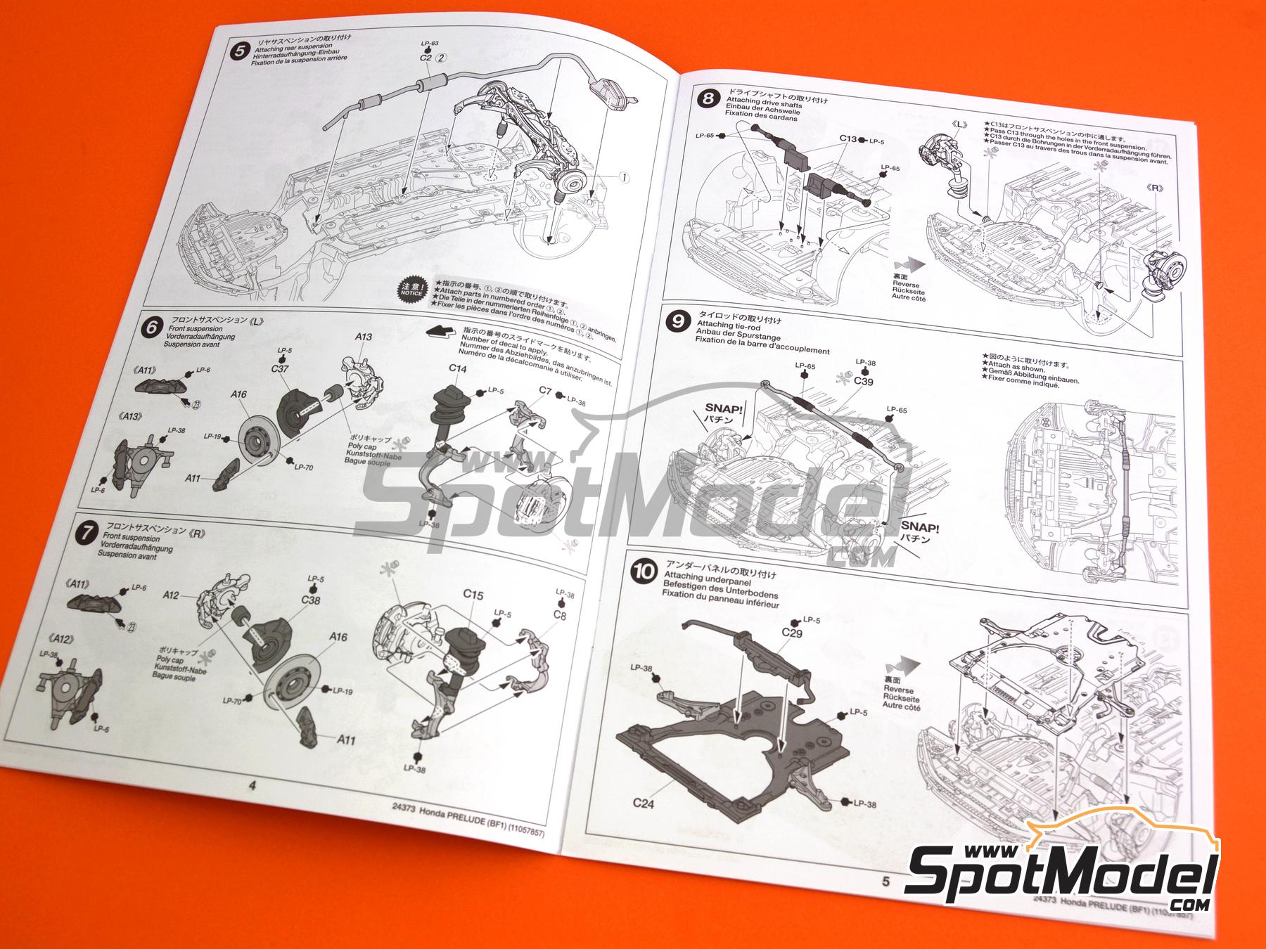 Image 32: Honda Prelude (BF1) | Maqueta de coche en escala 1/24 fabricado por Tamiya (ref. TAM24373, tambien 4950344243730 y 24373)