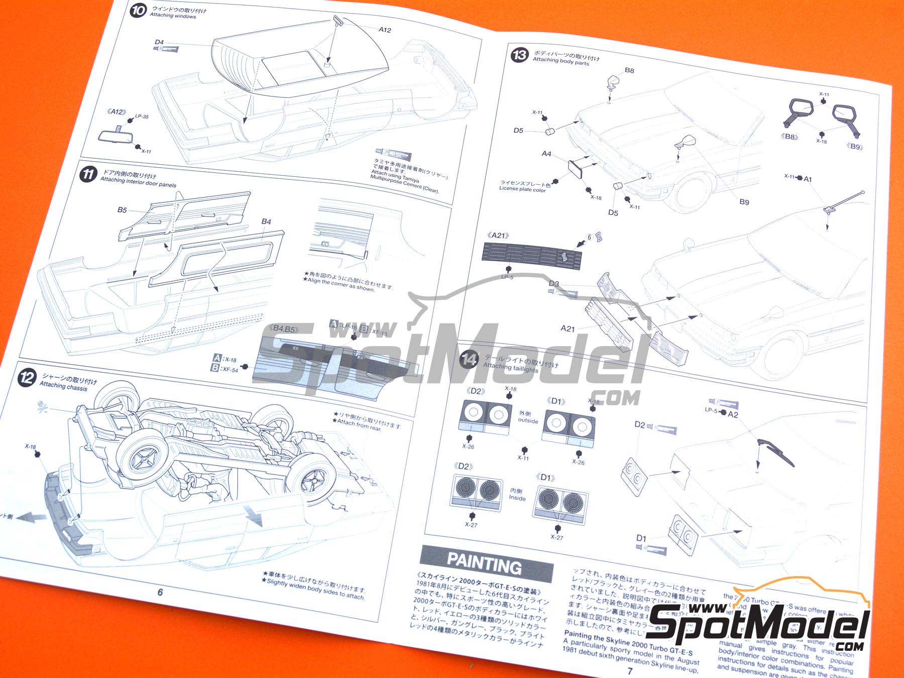 Tamiya 24374: Car scale model kit 1/24 scale - Nissan Skyline