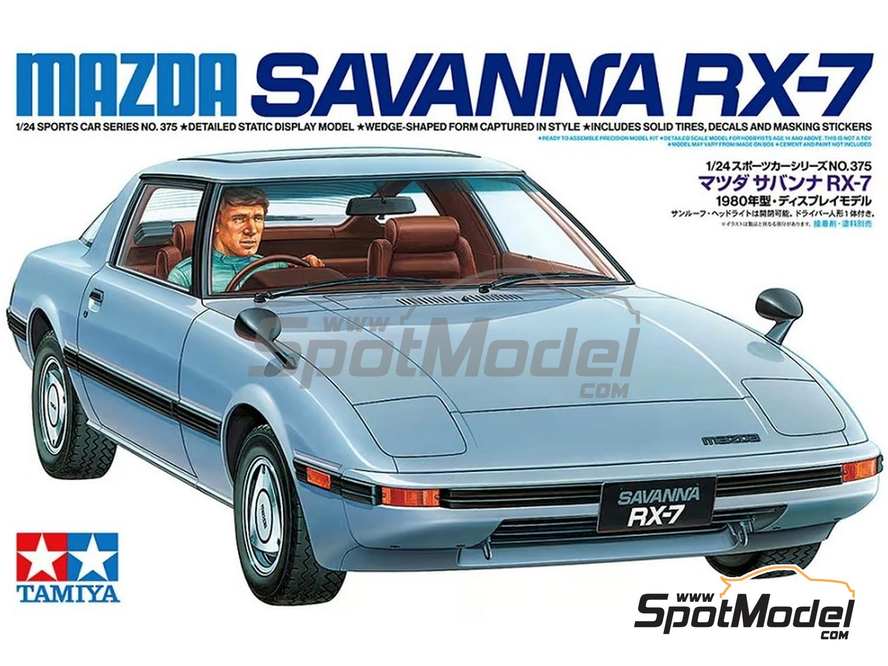 Image 1: Mazda Savanna RX-7 | Car scale model kit in 1/24 scale manufactured by Tamiya (ref.&nbsp;TAM24375, also 4950344243754 and 24375)