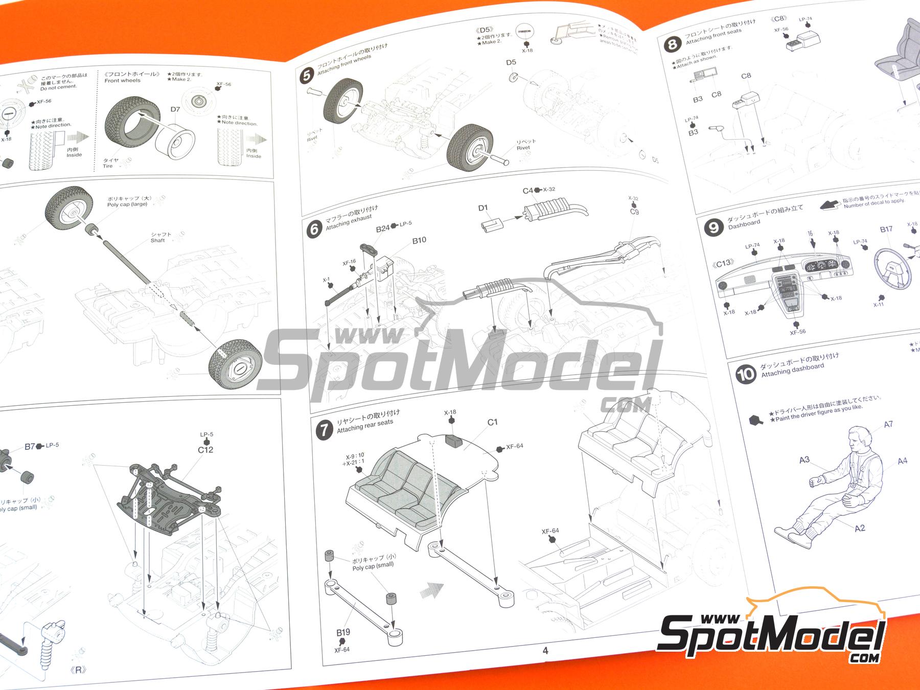 Image 21: Mazda Savanna RX-7 | Car scale model kit in 1/24 scale manufactured by Tamiya (ref.&nbsp;TAM24375, also 4950344243754 and 24375)