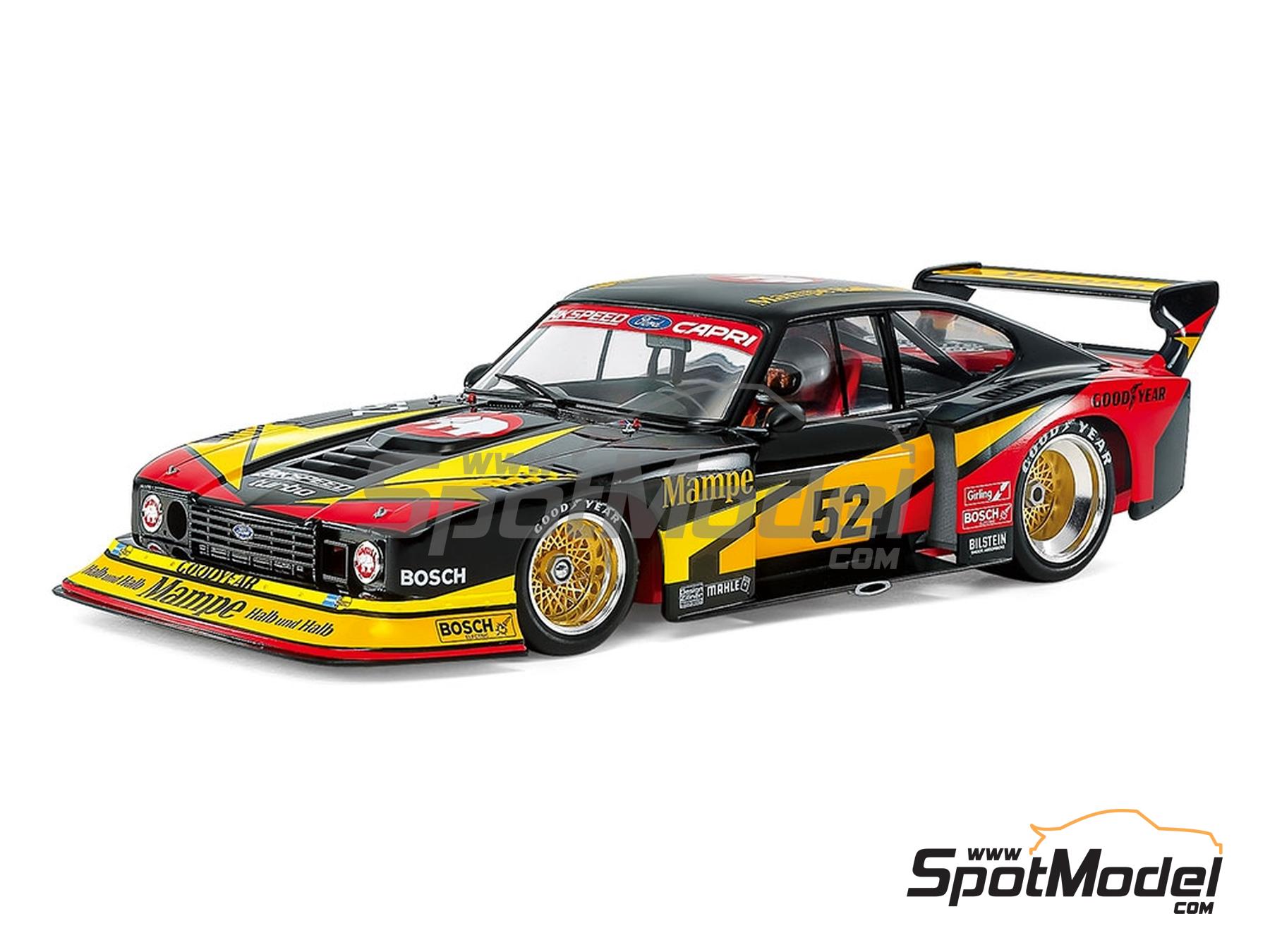 Image 2: Ford Zakspeed Capri Turbo Zakspeed Team sponsored by Mampe - Deutsche Rennsport Meisterschaft DRM 1978 | Car scale model kit in 1/24 scale manufactured by Tamiya (ref.&nbsp;TAM24376, also 24376)