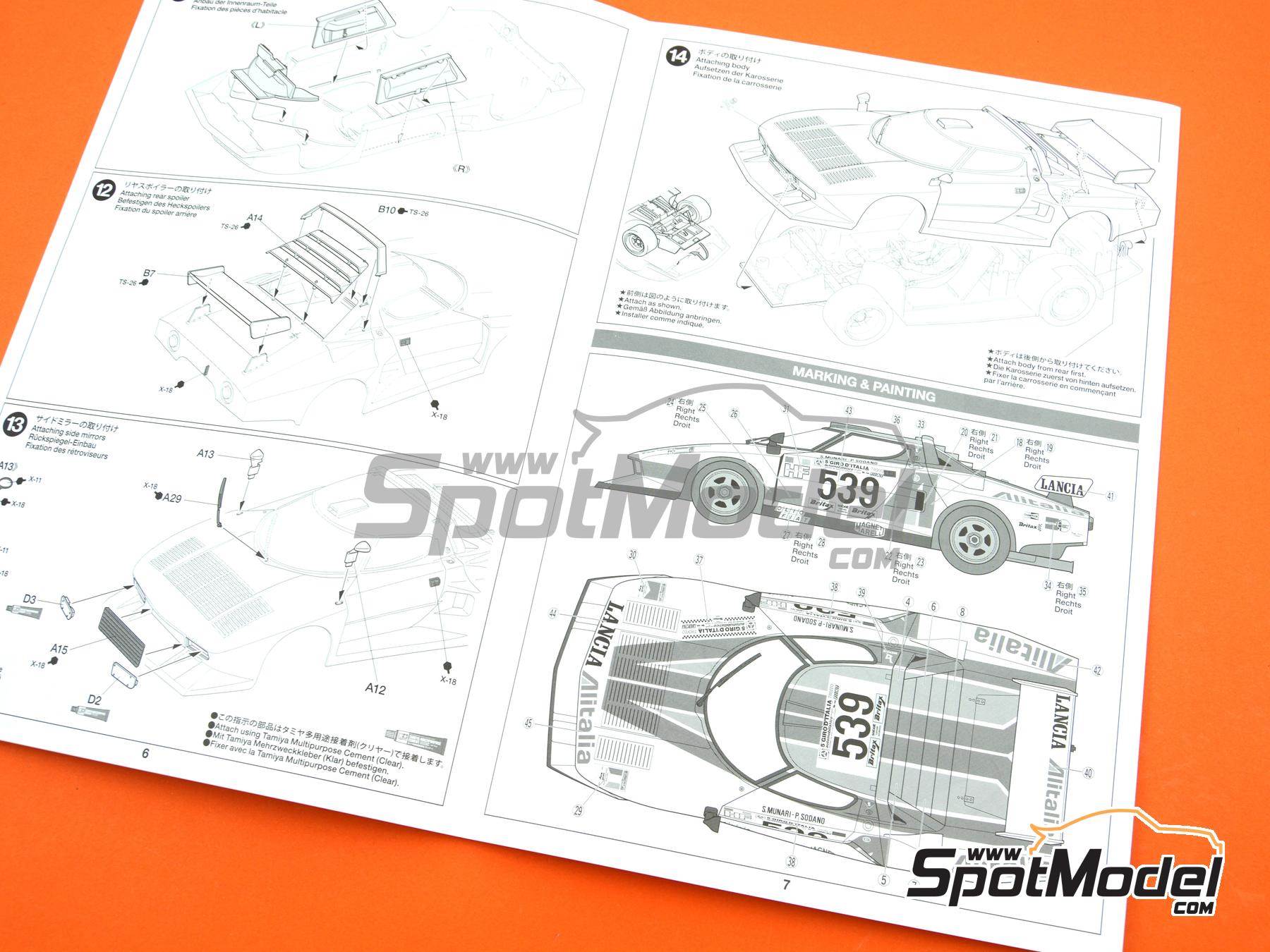 Tamiya 25210: Car scale model kit 1/24 scale - Lancia Stratos Turbo  sponsored by Alitalia #539 - Sandro Munari (IT) + Piero Sodano (IT) - Giro  d'Italia Automobilistico 1977 (ref. TAM25210)