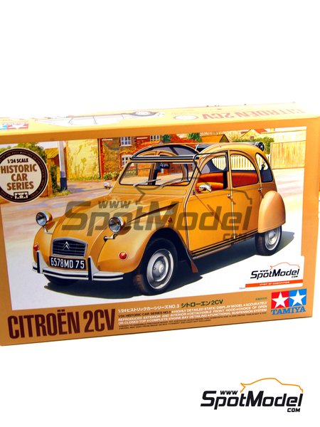 Citro&euml;n 2CV | Model car kit in 1/24 scale manufactured by Tamiya (ref.&nbsp;TAM25415, also 25415) image