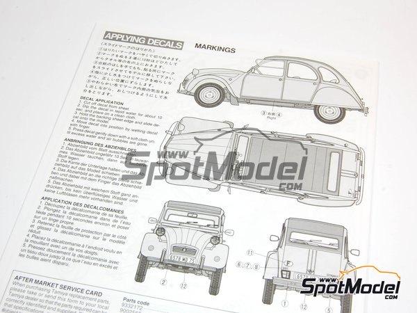 Image 3: Citro&euml;n 2CV | Model car kit in 1/24 scale manufactured by Tamiya (ref.&nbsp;TAM25415, also 25415)