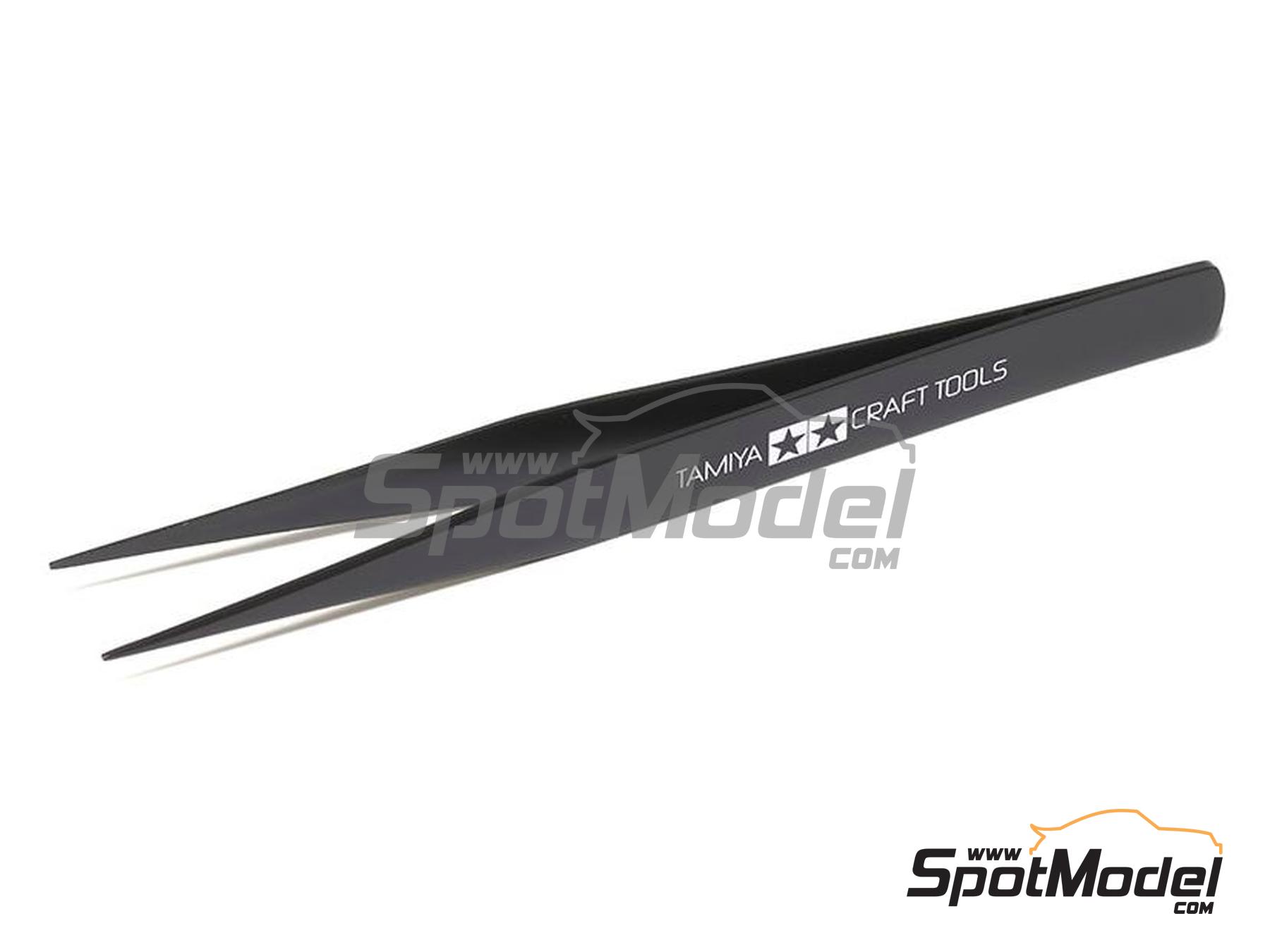 Image 1: Tweezers straight | Hobby tool manufactured by Tamiya (ref.&nbsp;TAM74004, also 4950344062119 and 74004)
