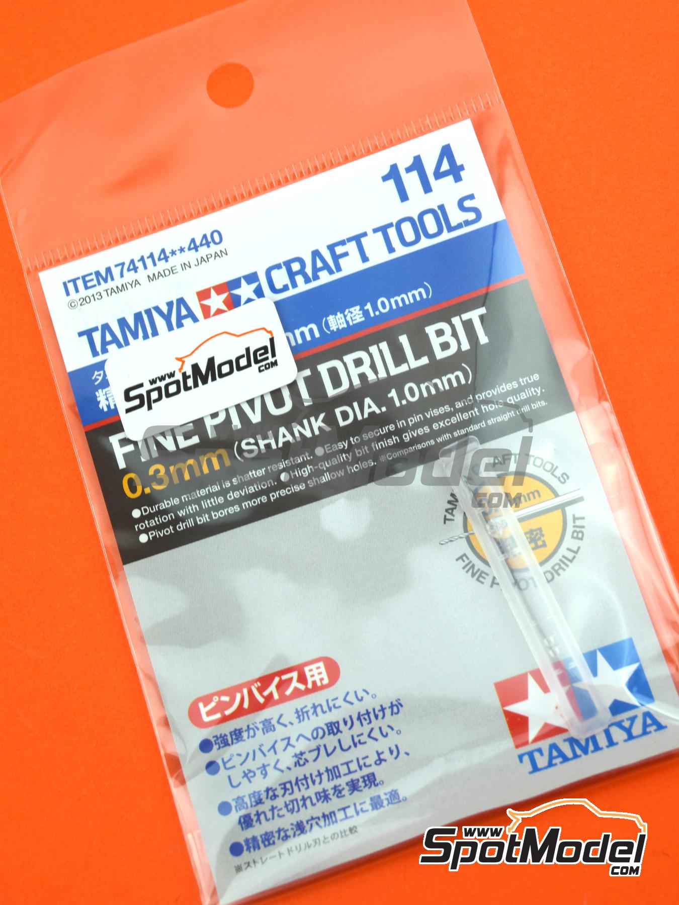 74114 Shank Dia. 1.0mm Tamiya Model Craft Tools Fine Pivot Drill Bit 0.3mm 