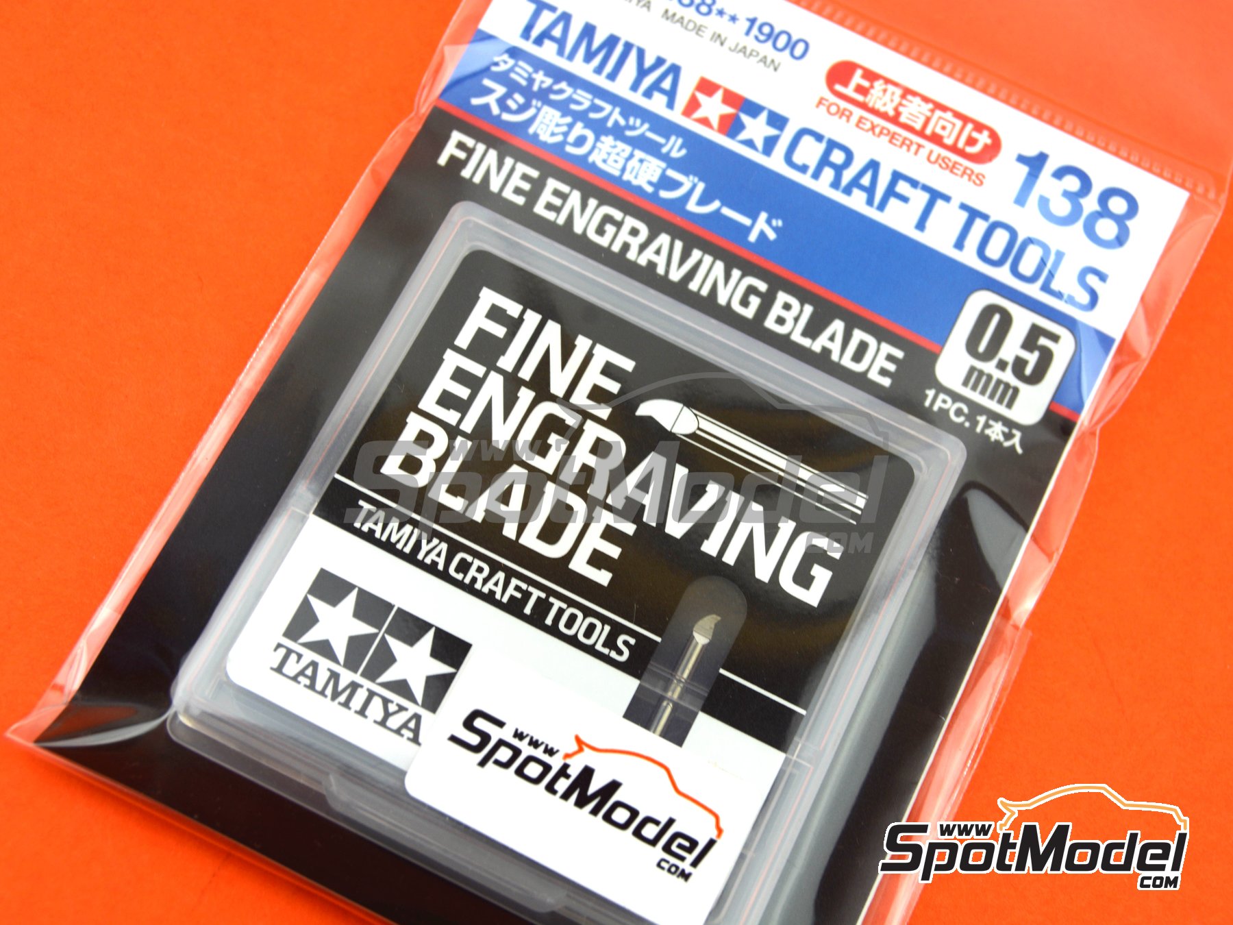 Image 4: Hoja de panelado - Fine engraving blade 0.5mm | Panelador fabricado por Tamiya (ref.&nbsp;TAM74138, tambien 4950344741380 y 74138)