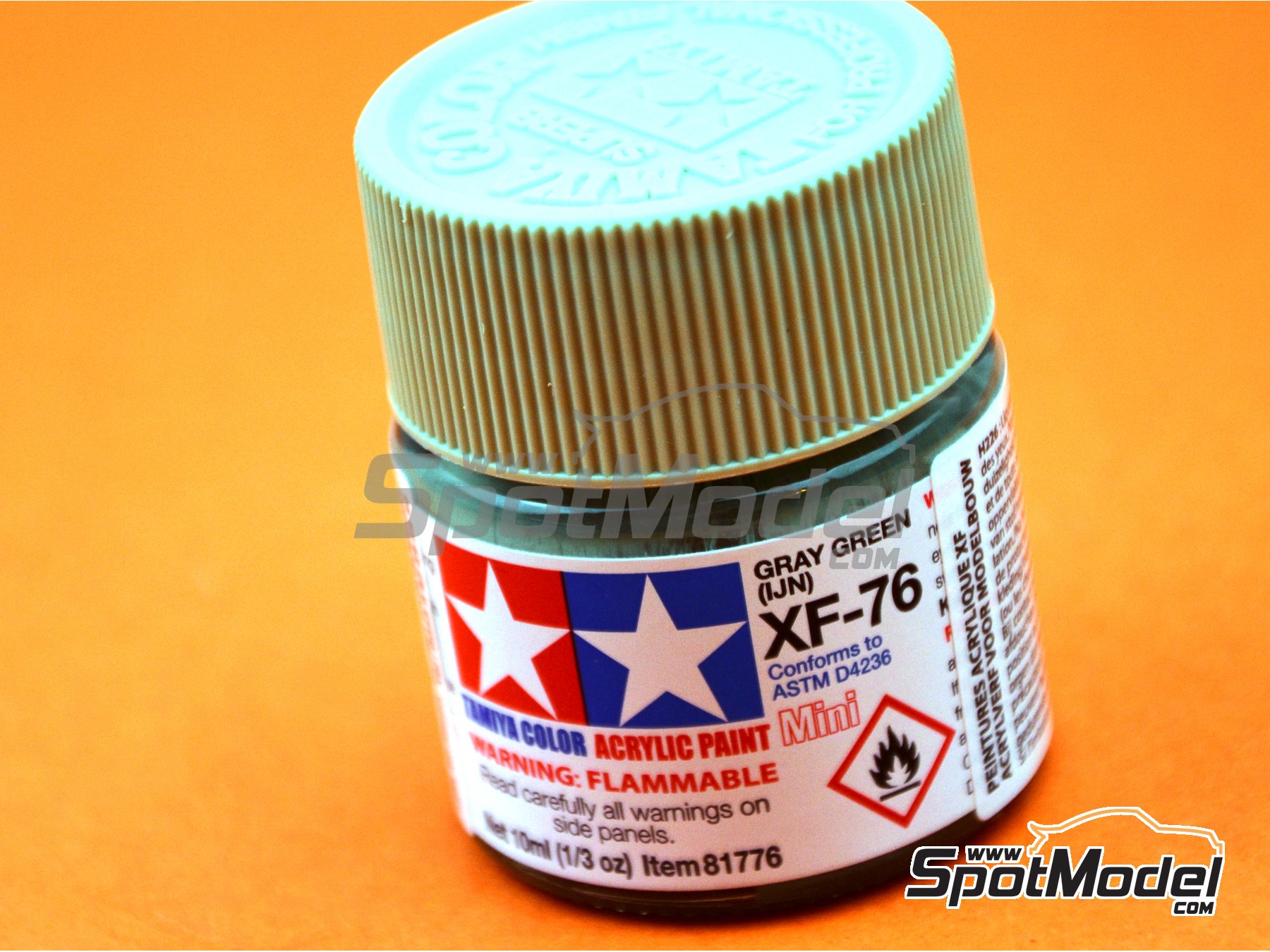 Image 2: Grey green XF-76 - 1 x 10ml | Acrylic paint manufactured by Tamiya (ref.&nbsp;TAM81776)