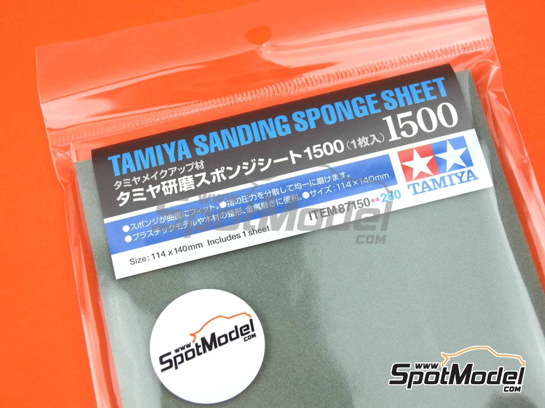 Tamiya 87150 Sandpaper Sanding sponge sheet 1500 1 units (ref