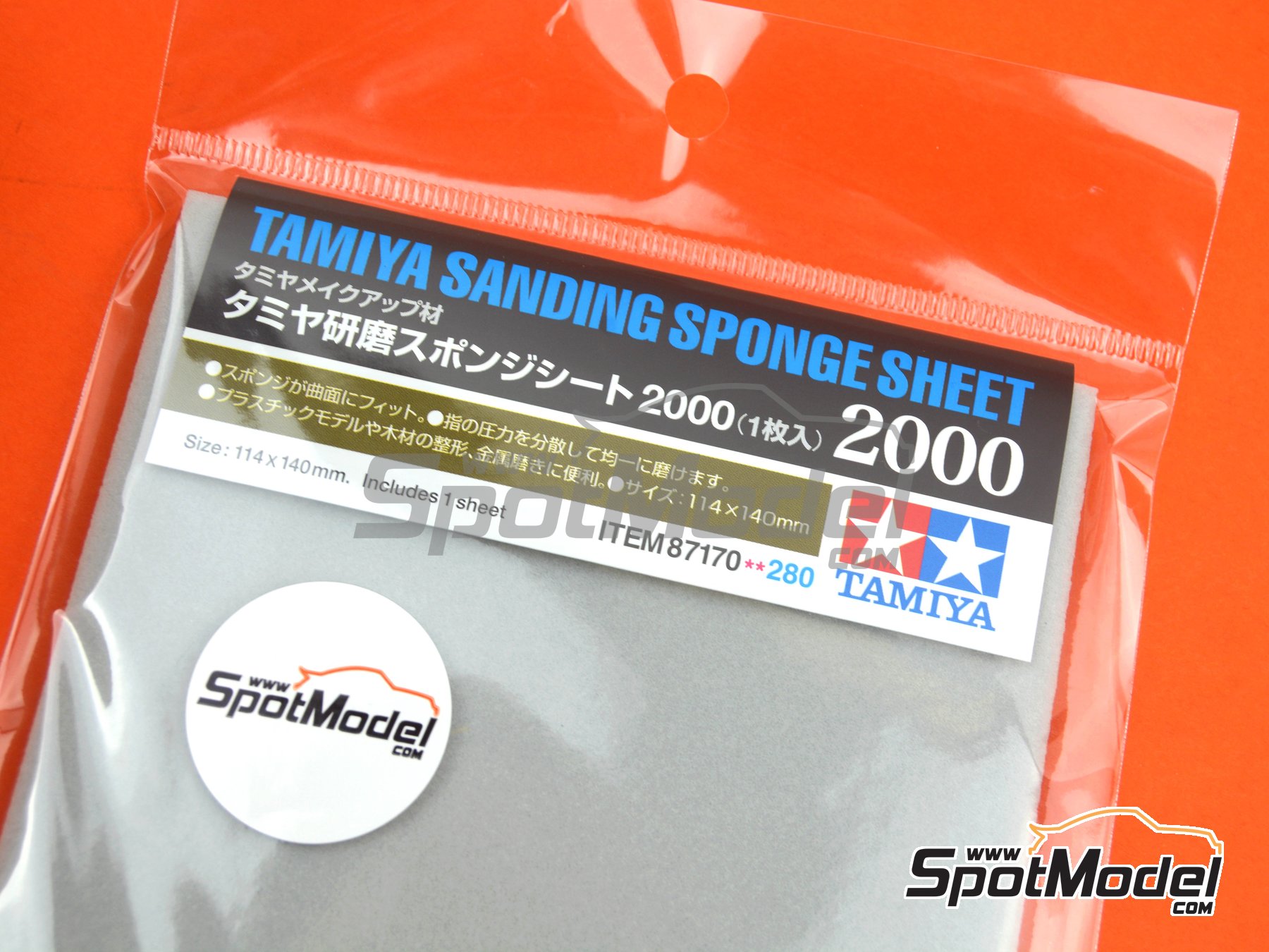 Tamiya 87170 Sandpaper Sanding sponge sheet 2000 1 units (ref