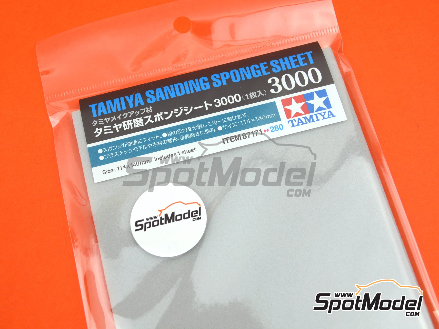 Tamiya 87171 Sandpaper Sanding sponge sheet 3000 1 units (ref