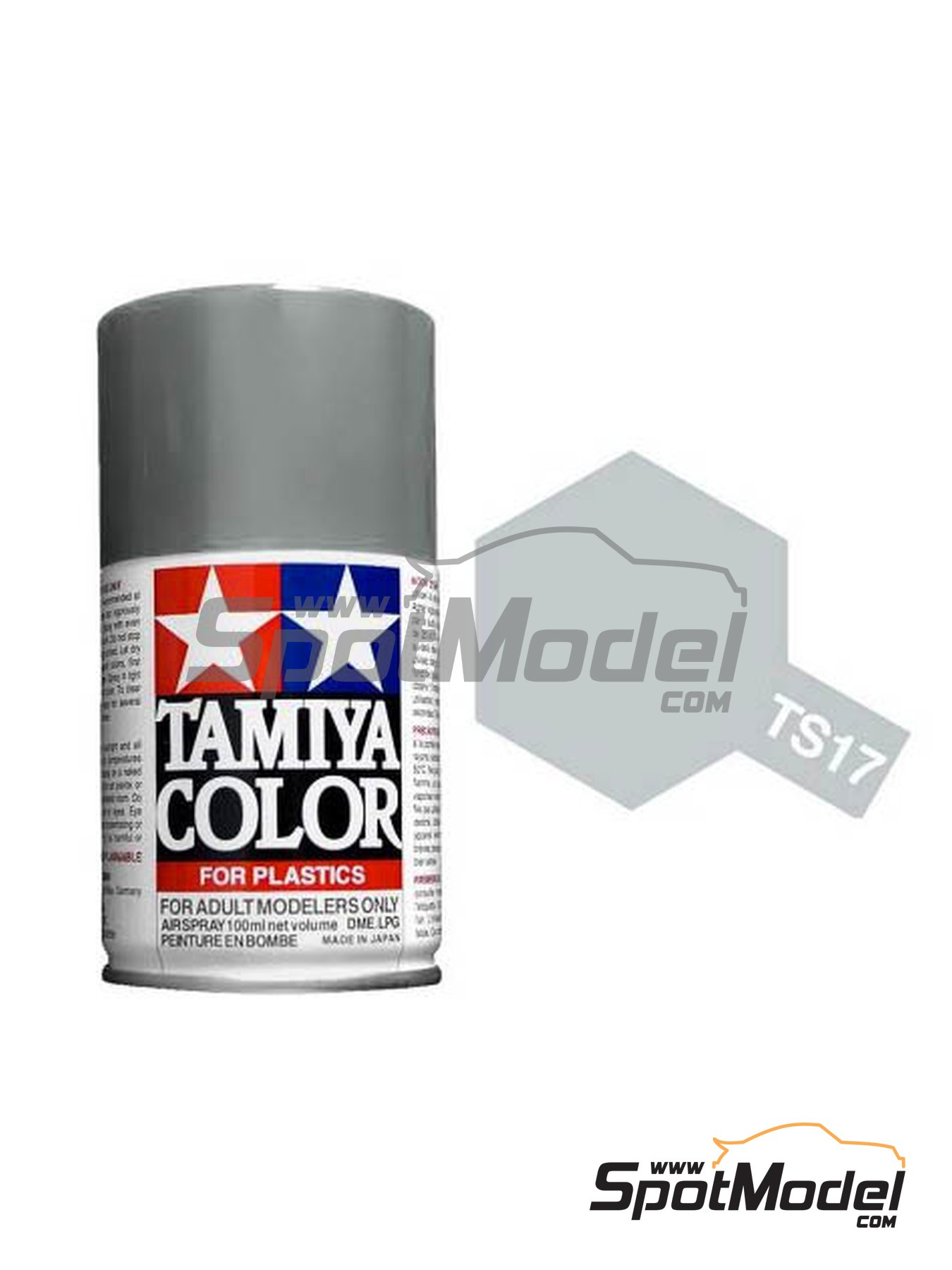  Tamiya 85017 Lacquer Spray Paint, TS-17 Gloss Aluminum - 100ml  Spray Can : Arts, Crafts & Sewing