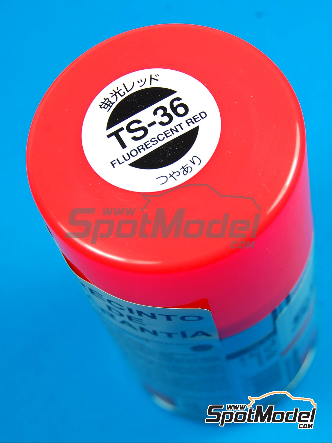 TAMIYA #85036: TS-36 FLUORESCENT RED Plastic Model Paint, 3 oz Spray
