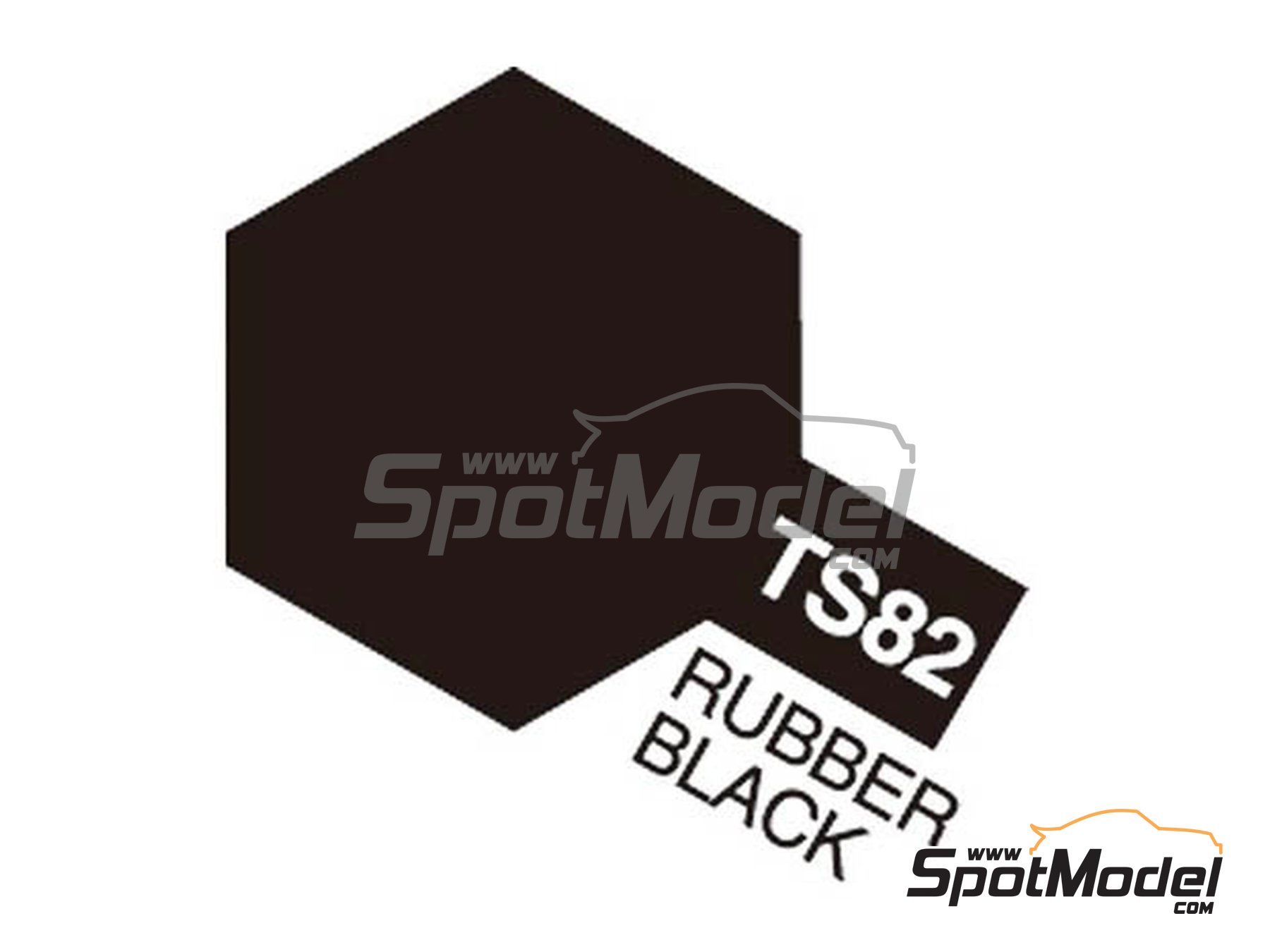 Image 1: Negro goma TS-82 Rubber black - 1 x 100ml | Spray fabricado por Tamiya (ref.&nbsp;TS-82, tambien 4950344850822, 85082 y TAM85082)
