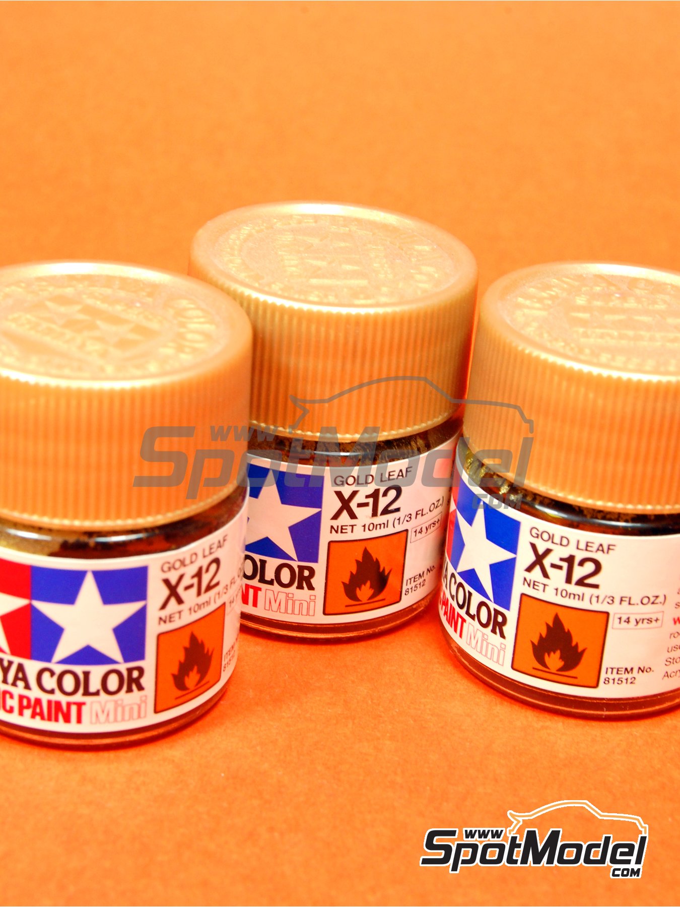 Tamiya 81512: Acrylic paint Gold leaf X-12 1 x 10ml (ref. X-12