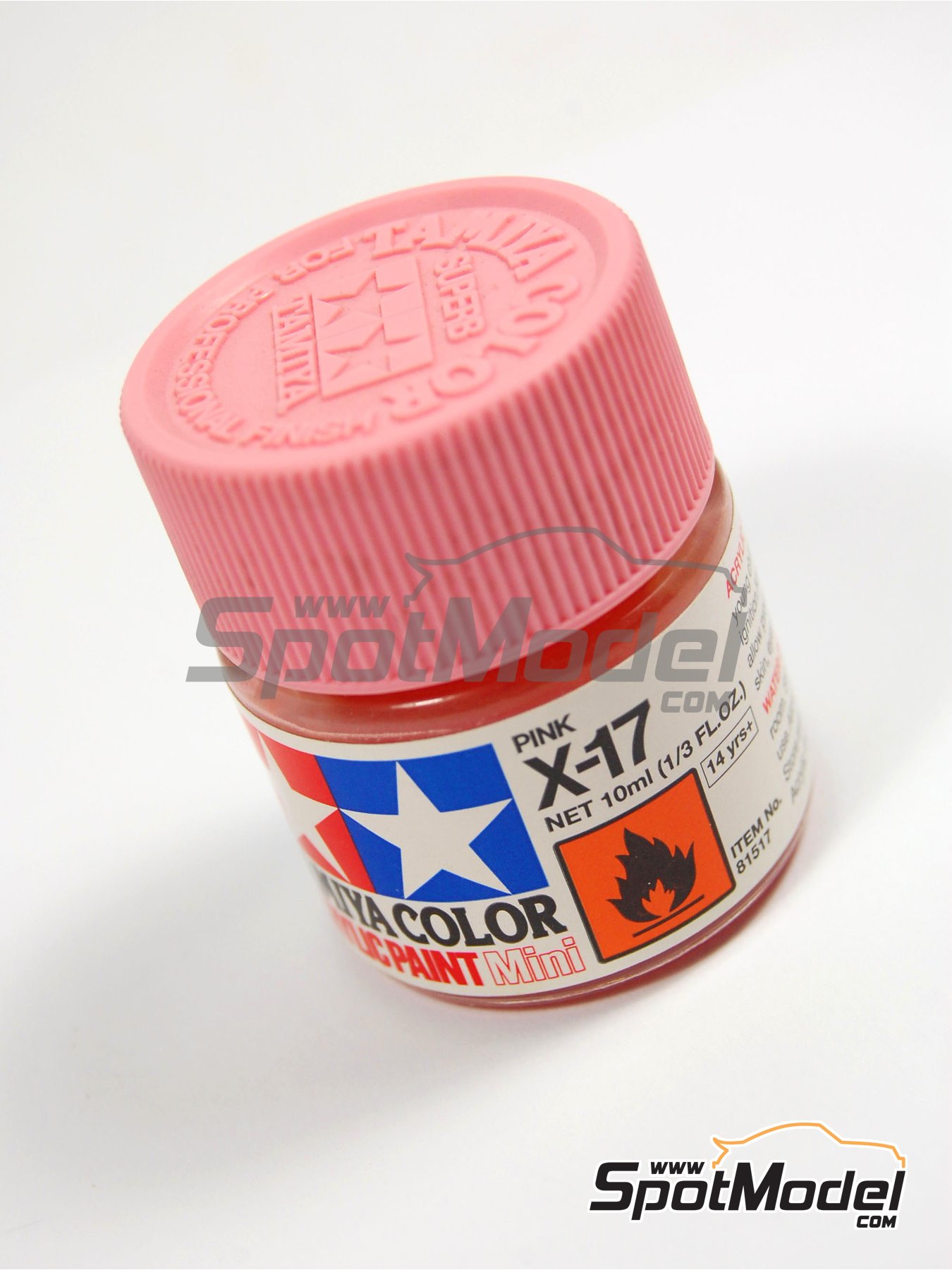 Acrylic Mini X-17 Pink 10Ml Bottle / Tamiya USA