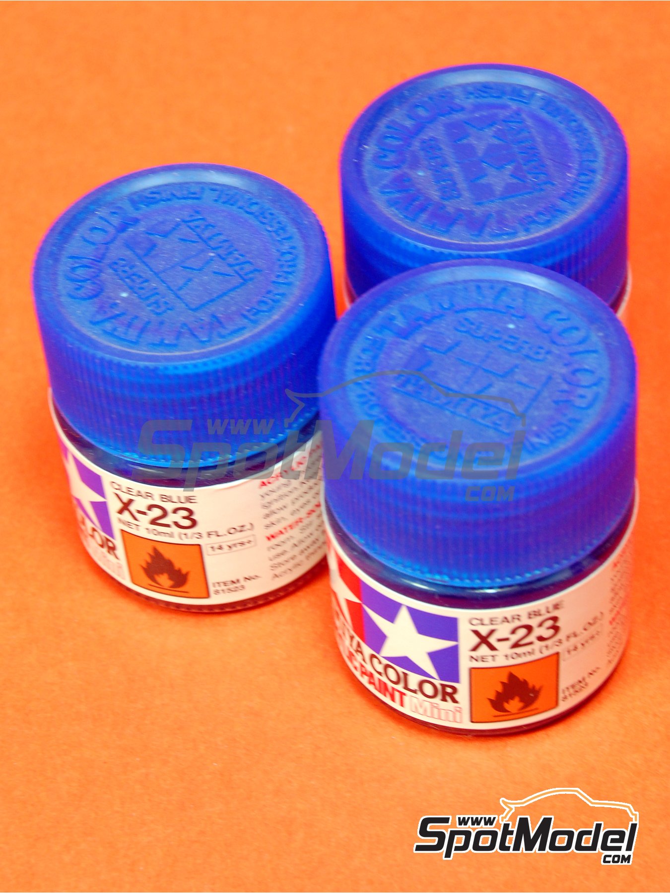 Tamiya Acrylic Mini X23, Clear Blue 10ml Bottle