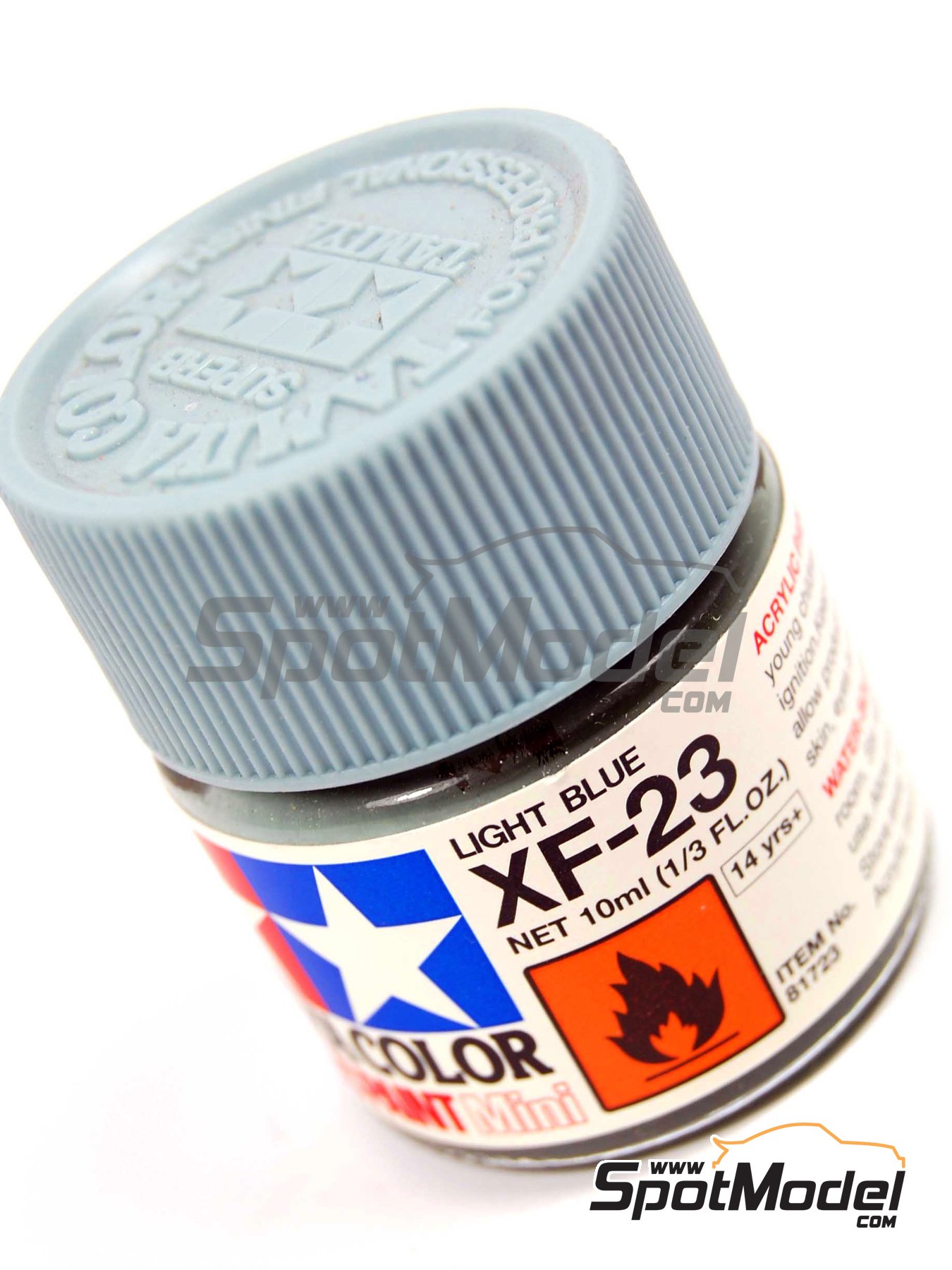 TAM81723PT Mini XF-23 Flat Light Blue Acrylic 10ml (1/3oz) Bottle